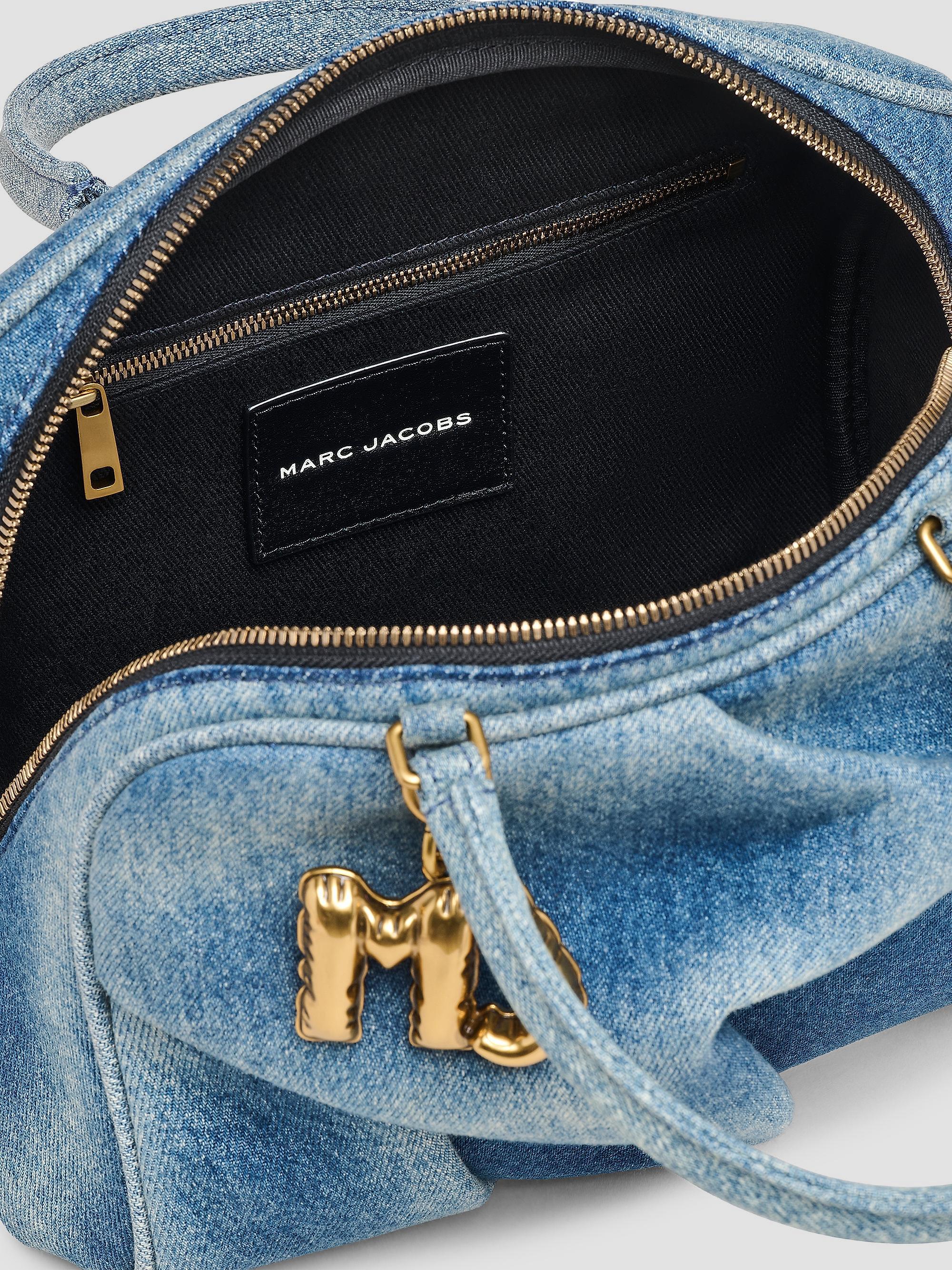 Marc Jacobs The Denim Small Wave Logo-Charm Top Handle Bag | Saks