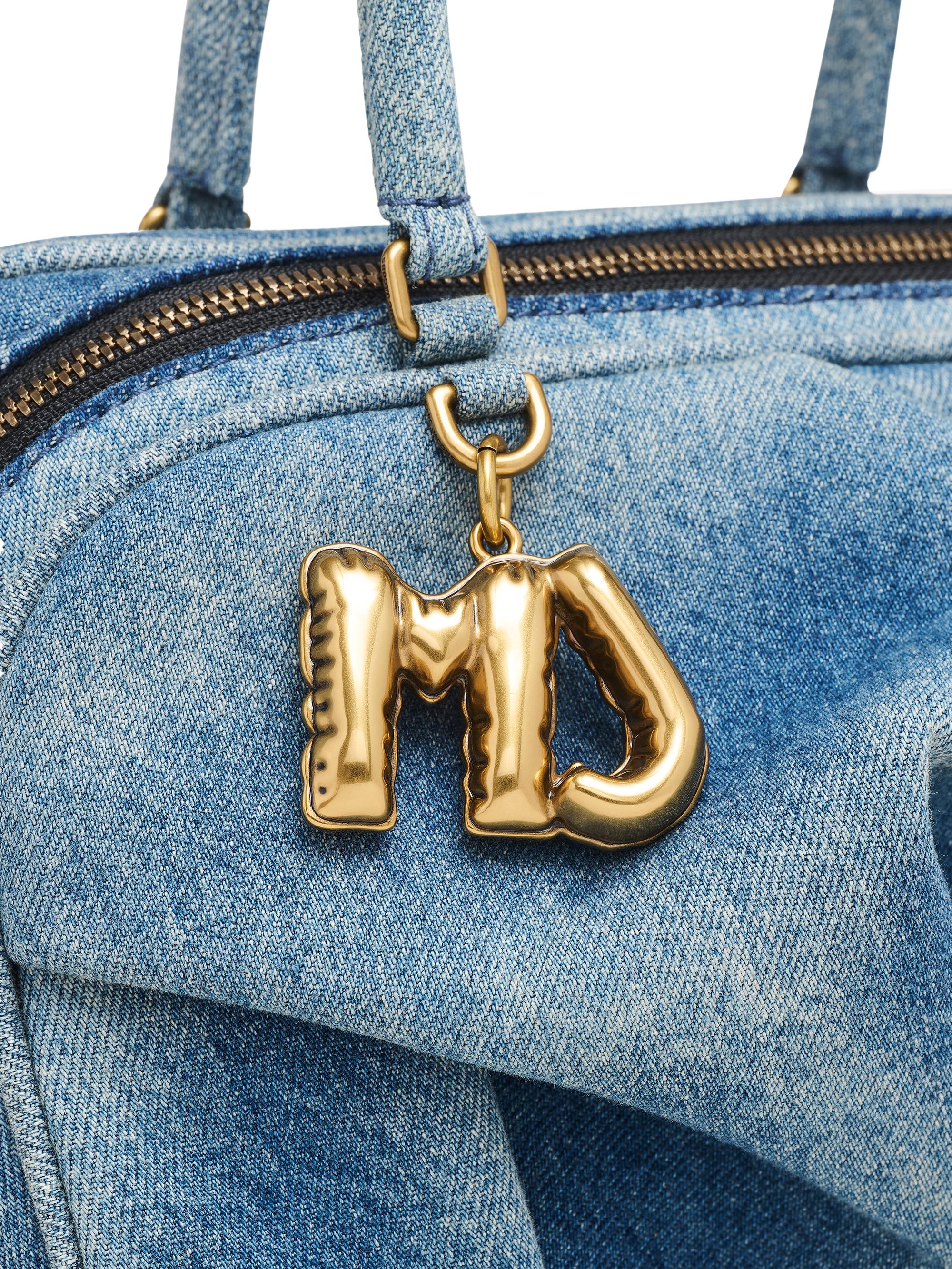 Marc Jacobs The Denim Small Wave Logo-Charm Top Handle Bag | Saks