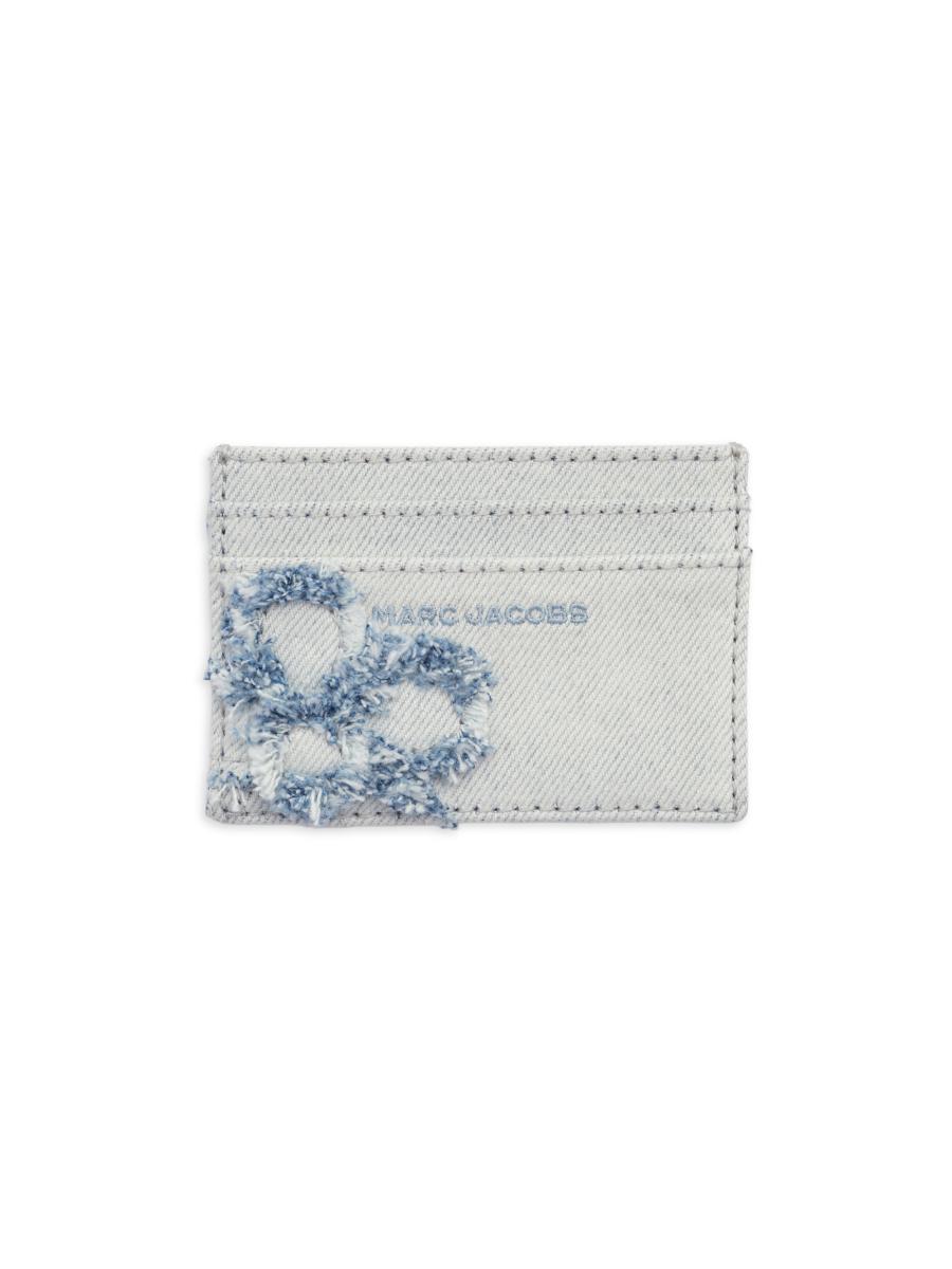 Marc Jacobs Women's The Daisy Distressed Denim Card Case In Brown