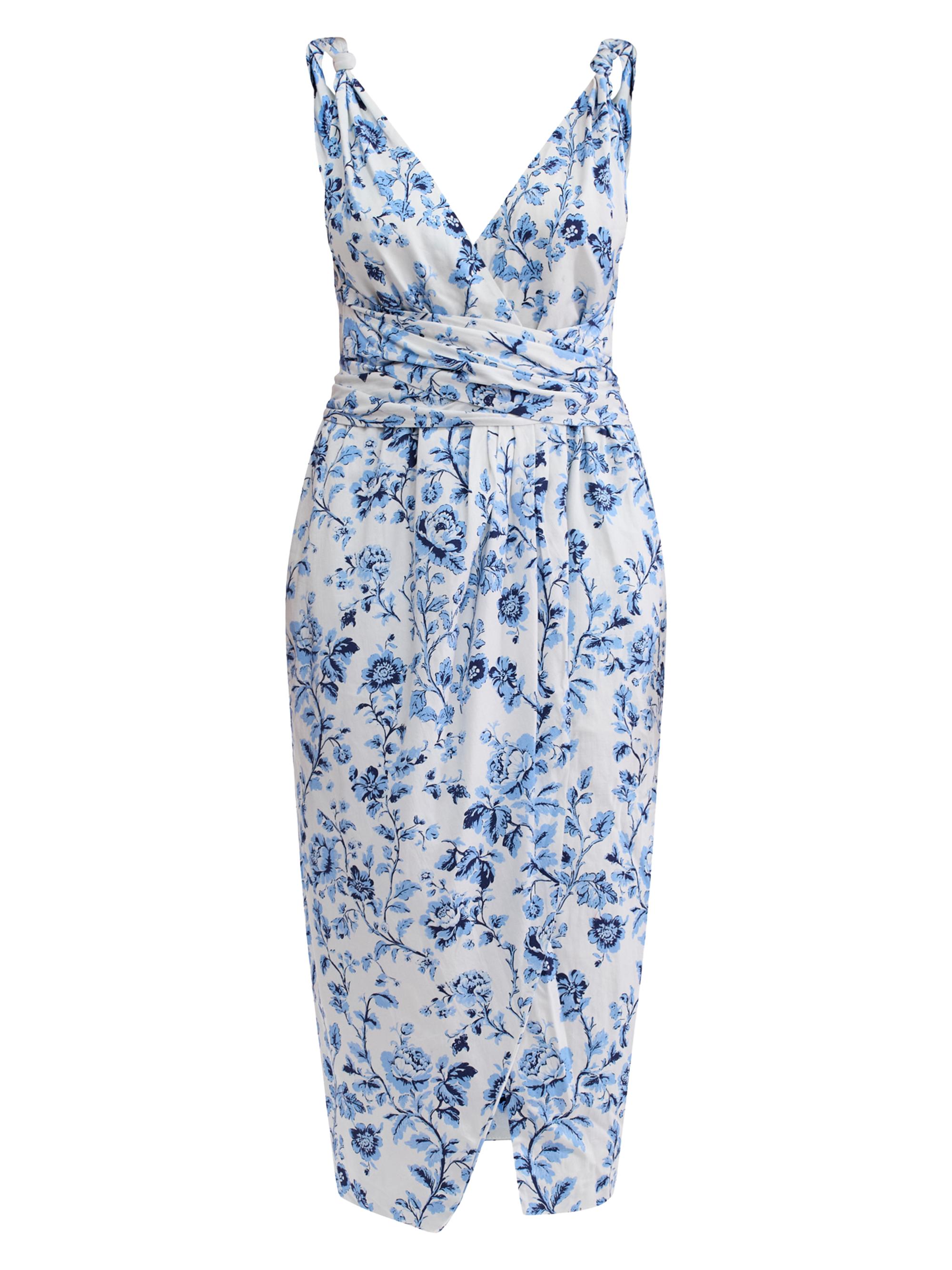 Rebecca Taylor Emelia Floral Cotton Wrap Midi-Dress | Saks Fifth Avenue