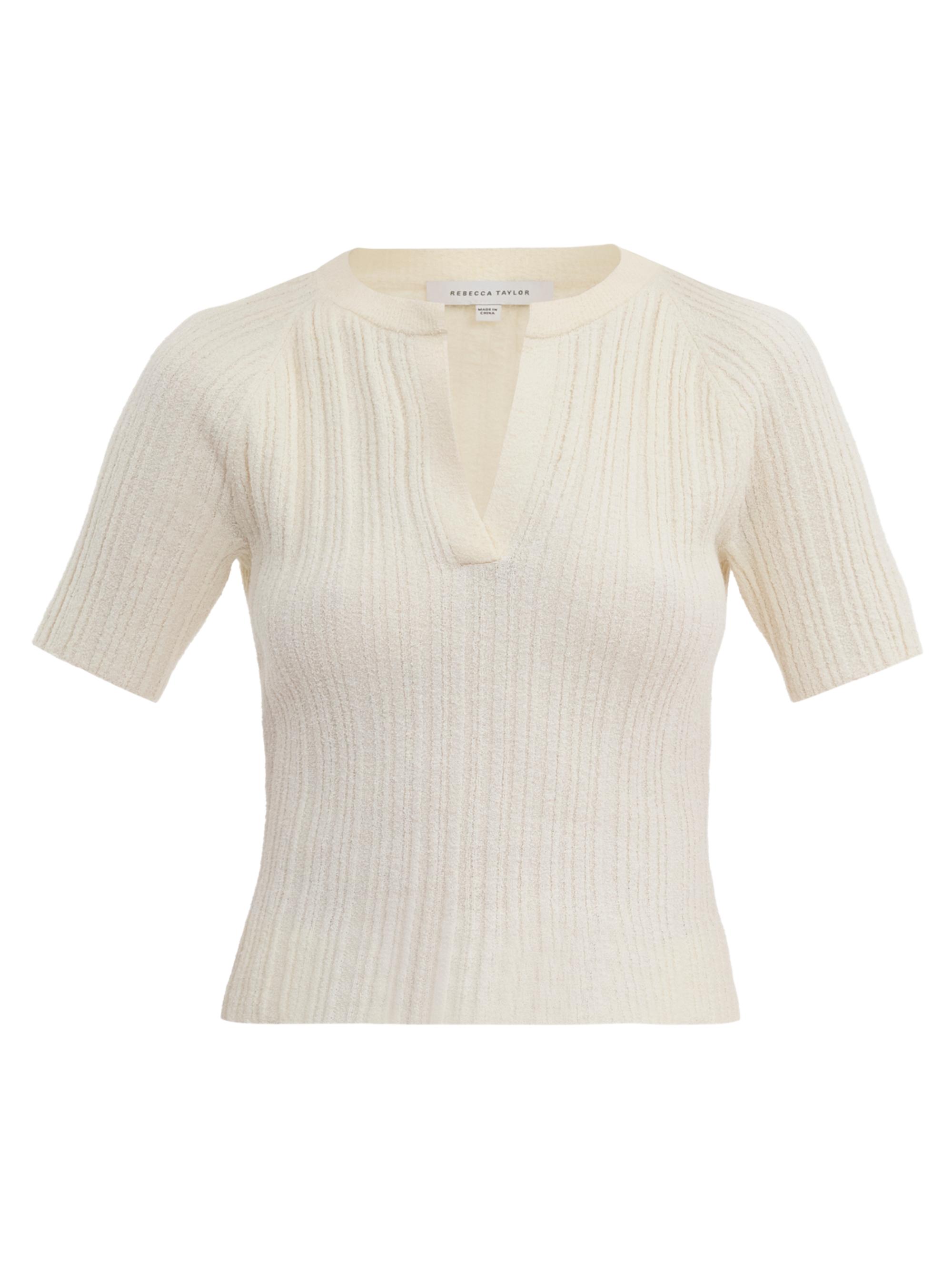 Rebecca Taylor Women's Bouclé Knit Cotton Blend Sweater -