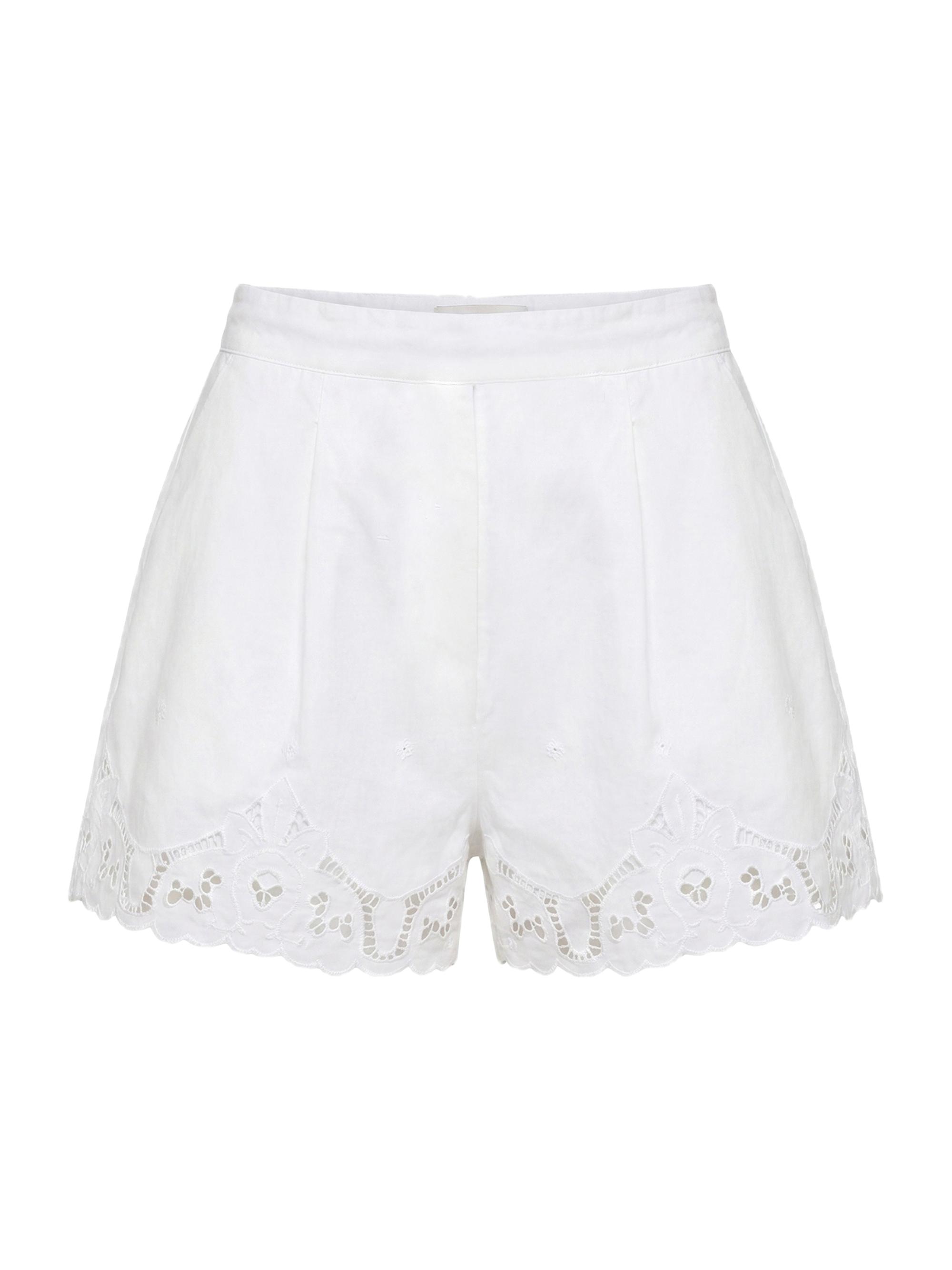 Nicholas the Label Women's Irma Lace-Trim Cotton Shorts -