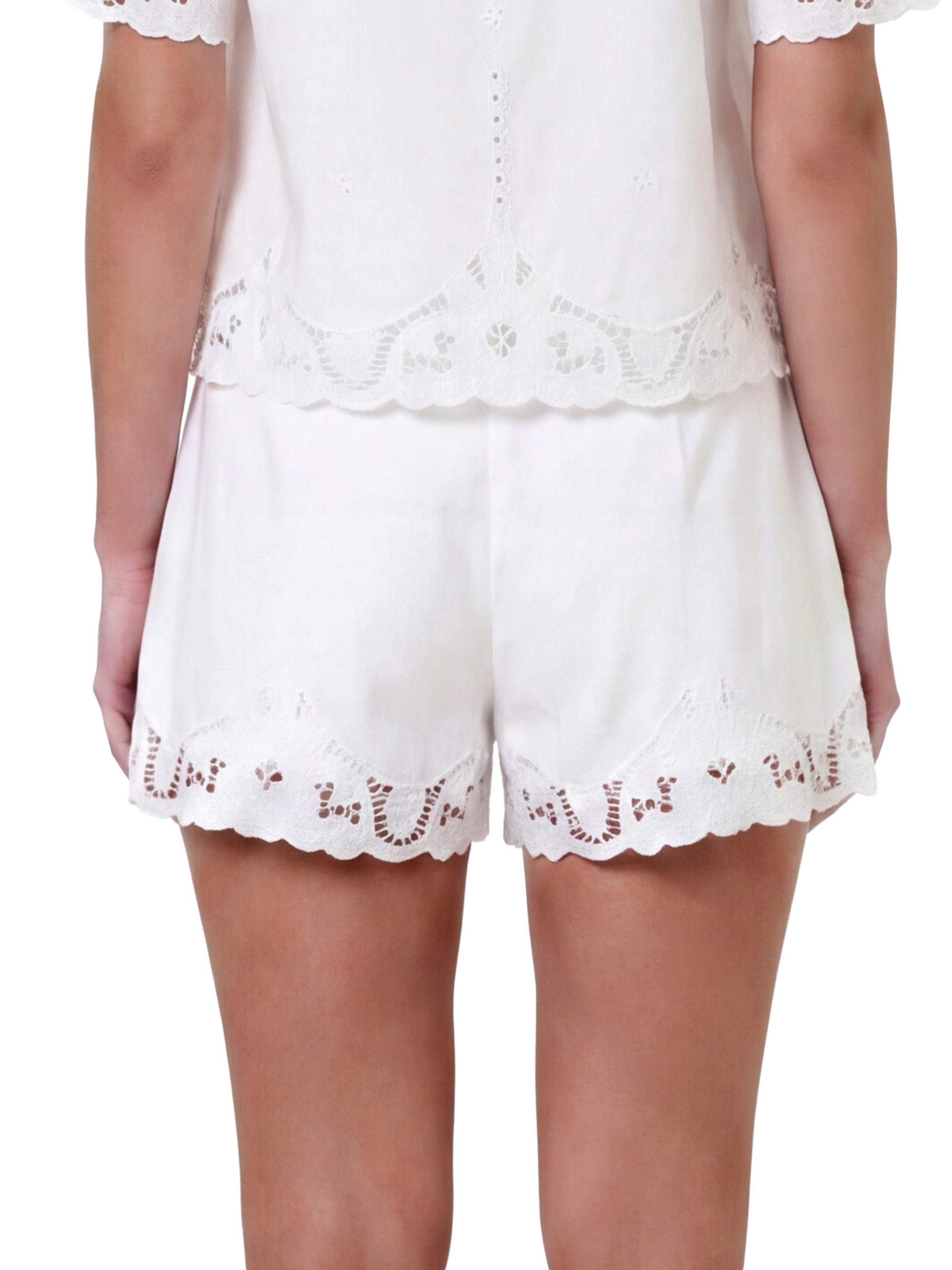 Nicholas the Label Women's Irma Lace-Trim Cotton Shorts - | Thumbnail 5