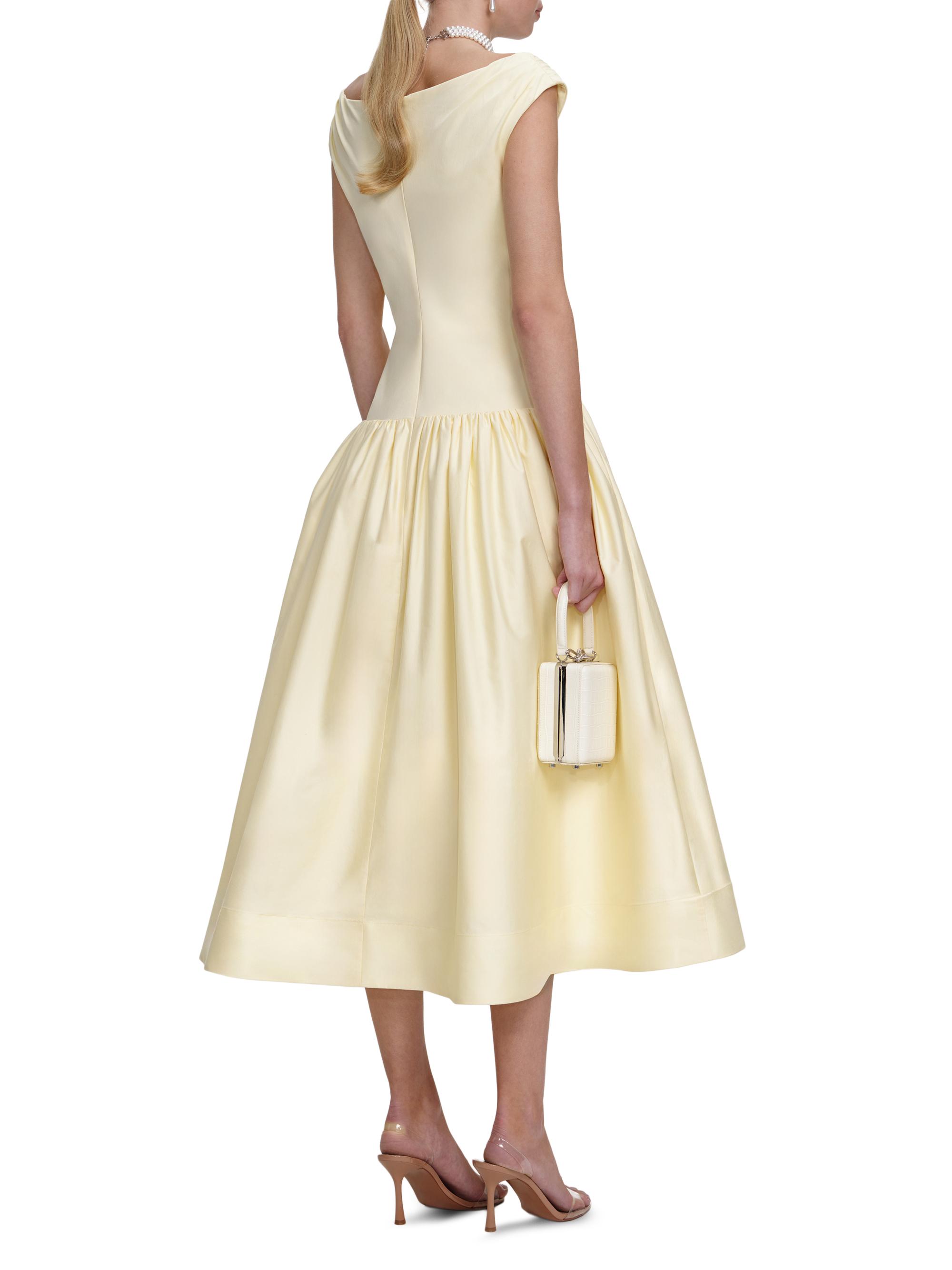 Self-Portrait Draped Cotton Midi-Dress | Saks Fifth Avenue