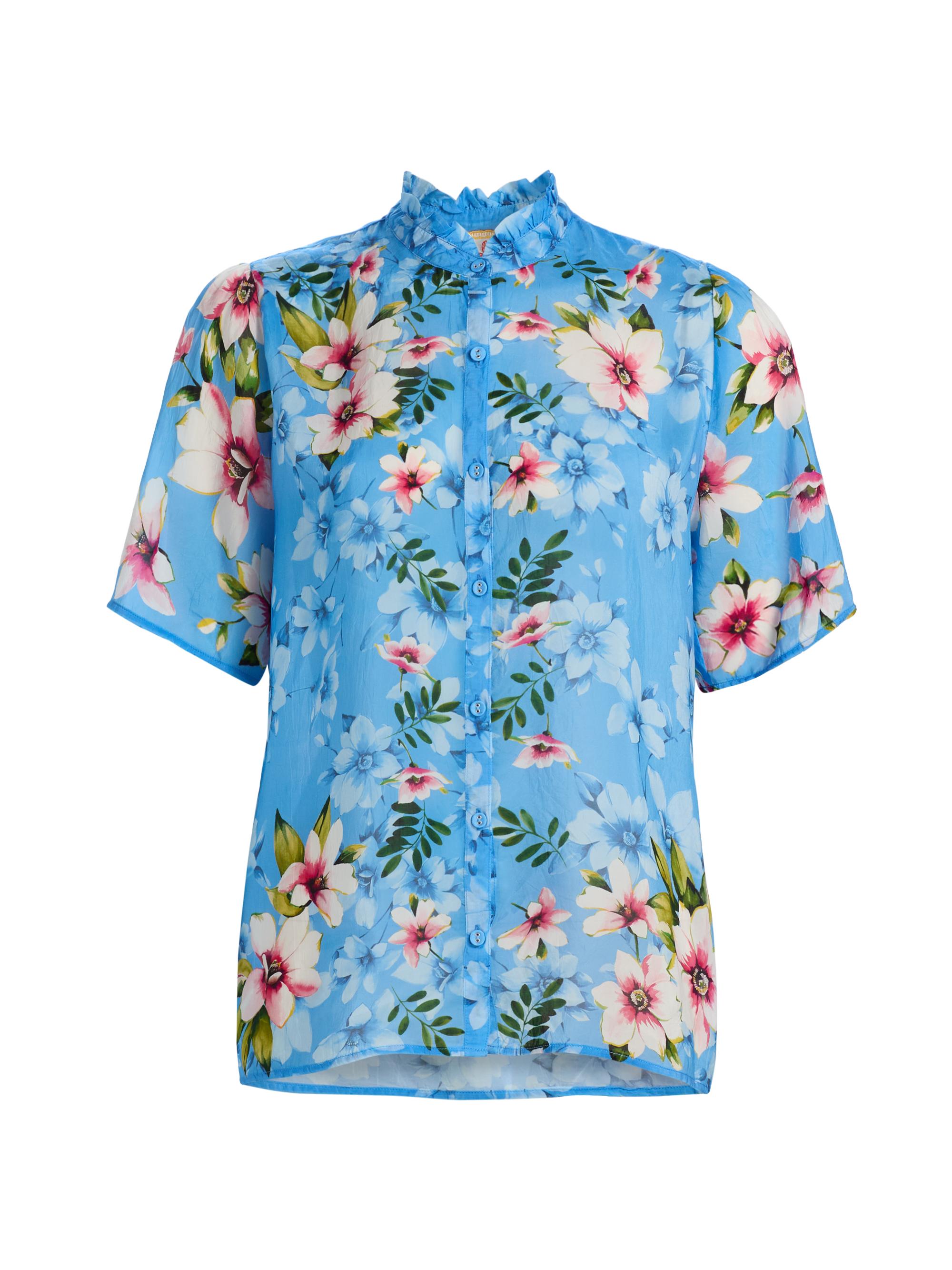Johnny Was Women's Geneva Floral Button-Front Blouse - Geneva Scarf