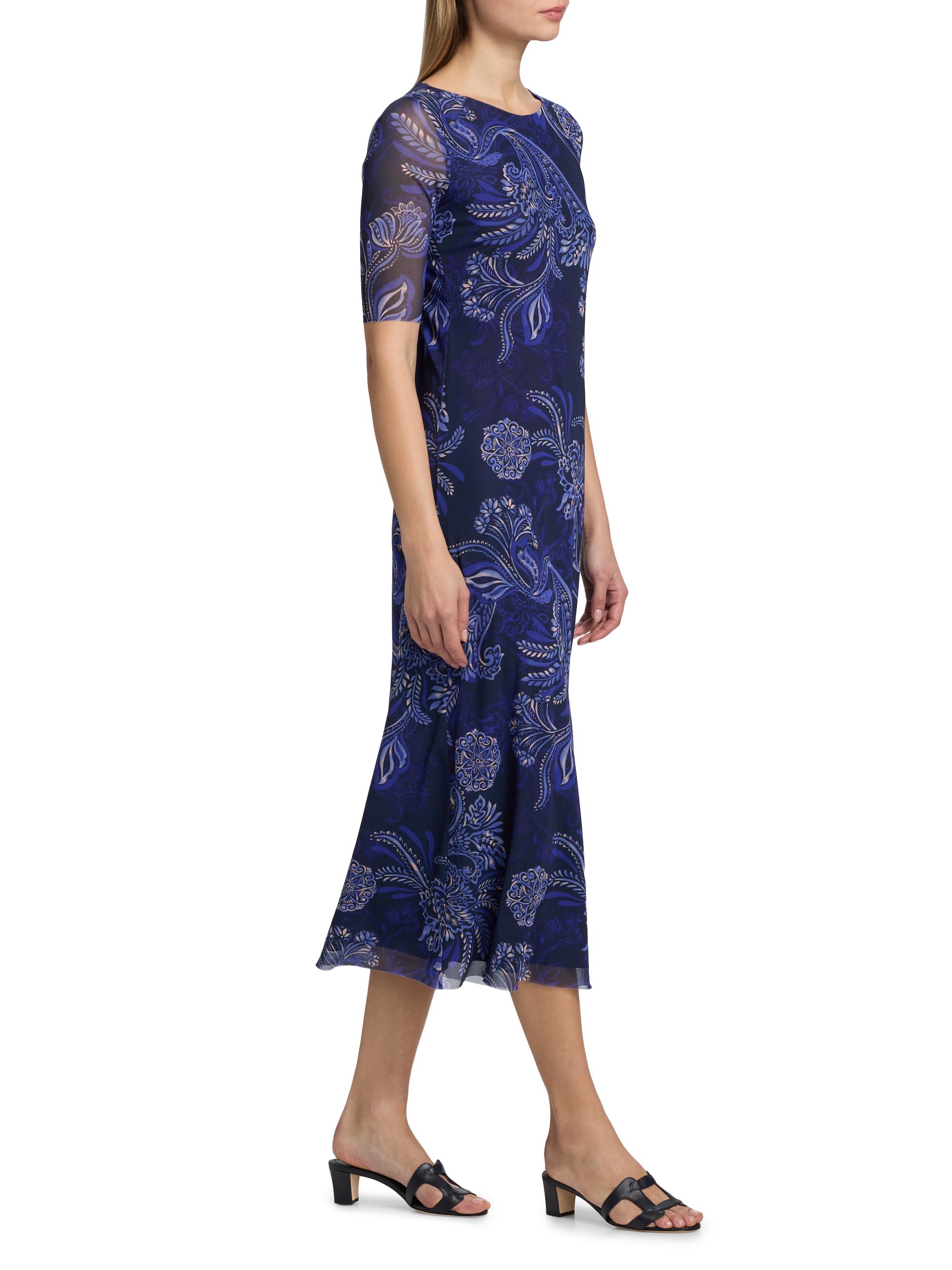 Johnny Was Astrid Floral Mesh Midi-Dress | Saks Fifth Avenue