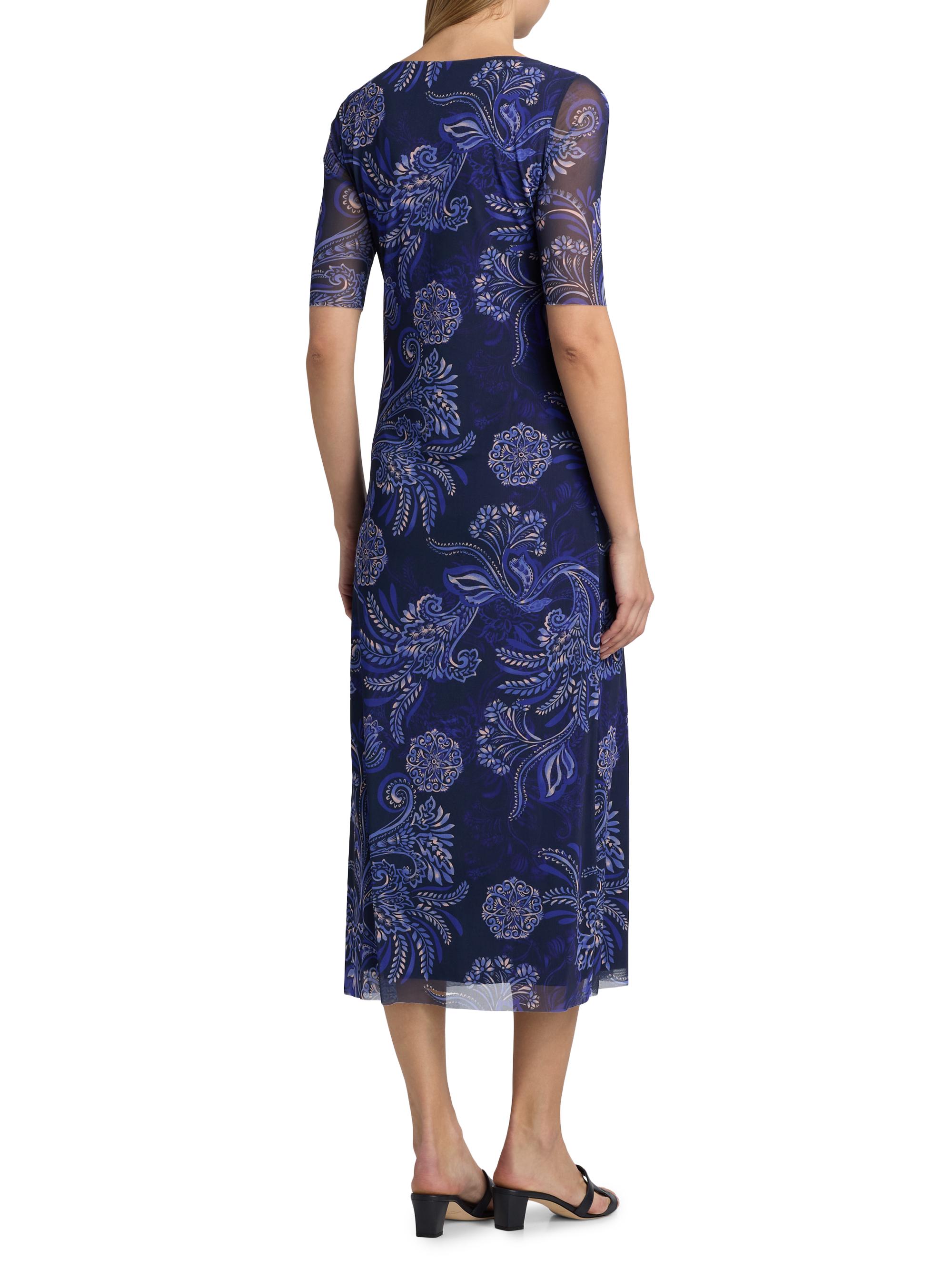 johnny was natalia silk midi dress Johnny Was Embroidered Midi Dress
