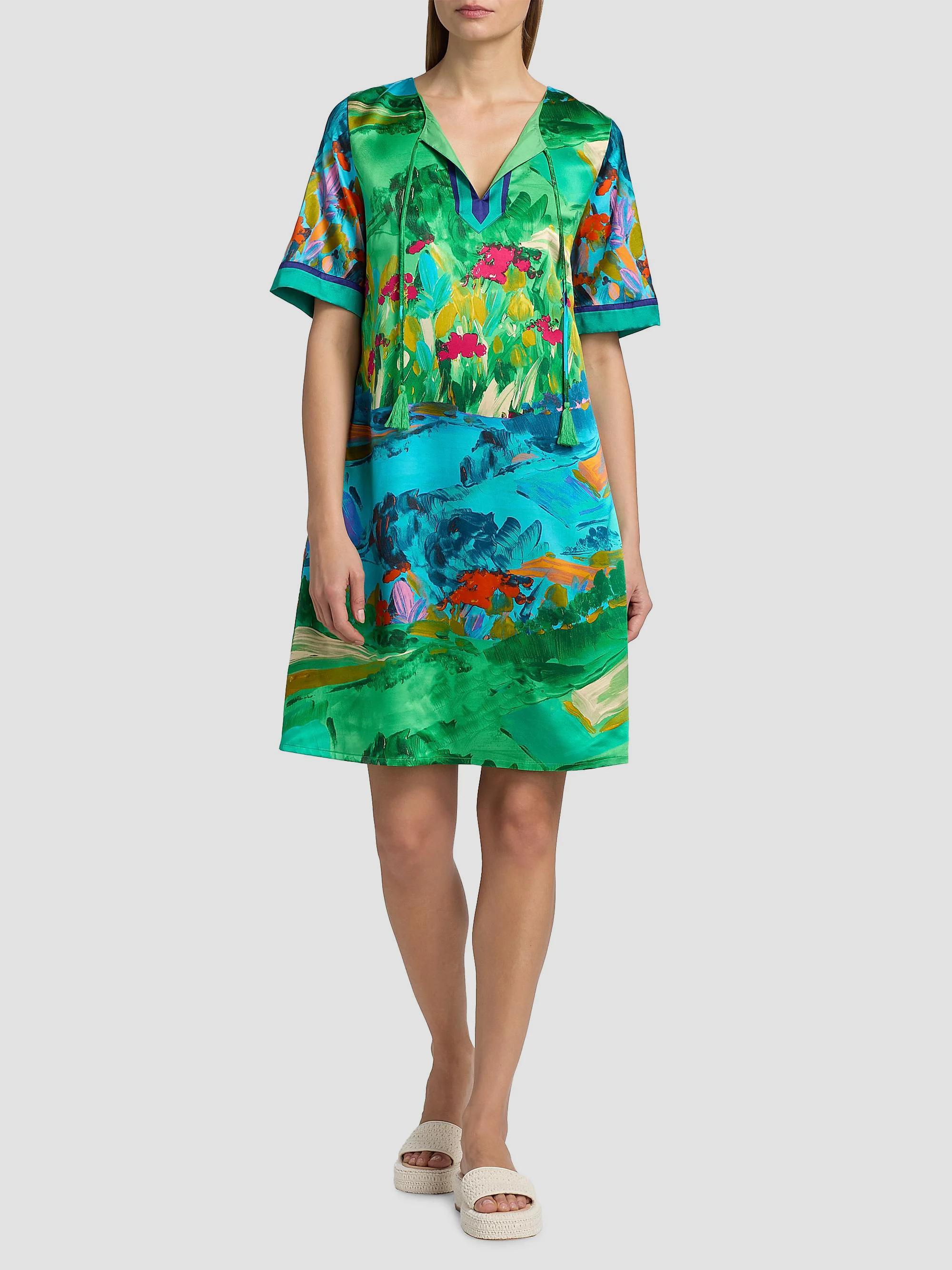 Johnny Was Roseum Floral Silk-Blend Minidress | Saks Fifth Avenue