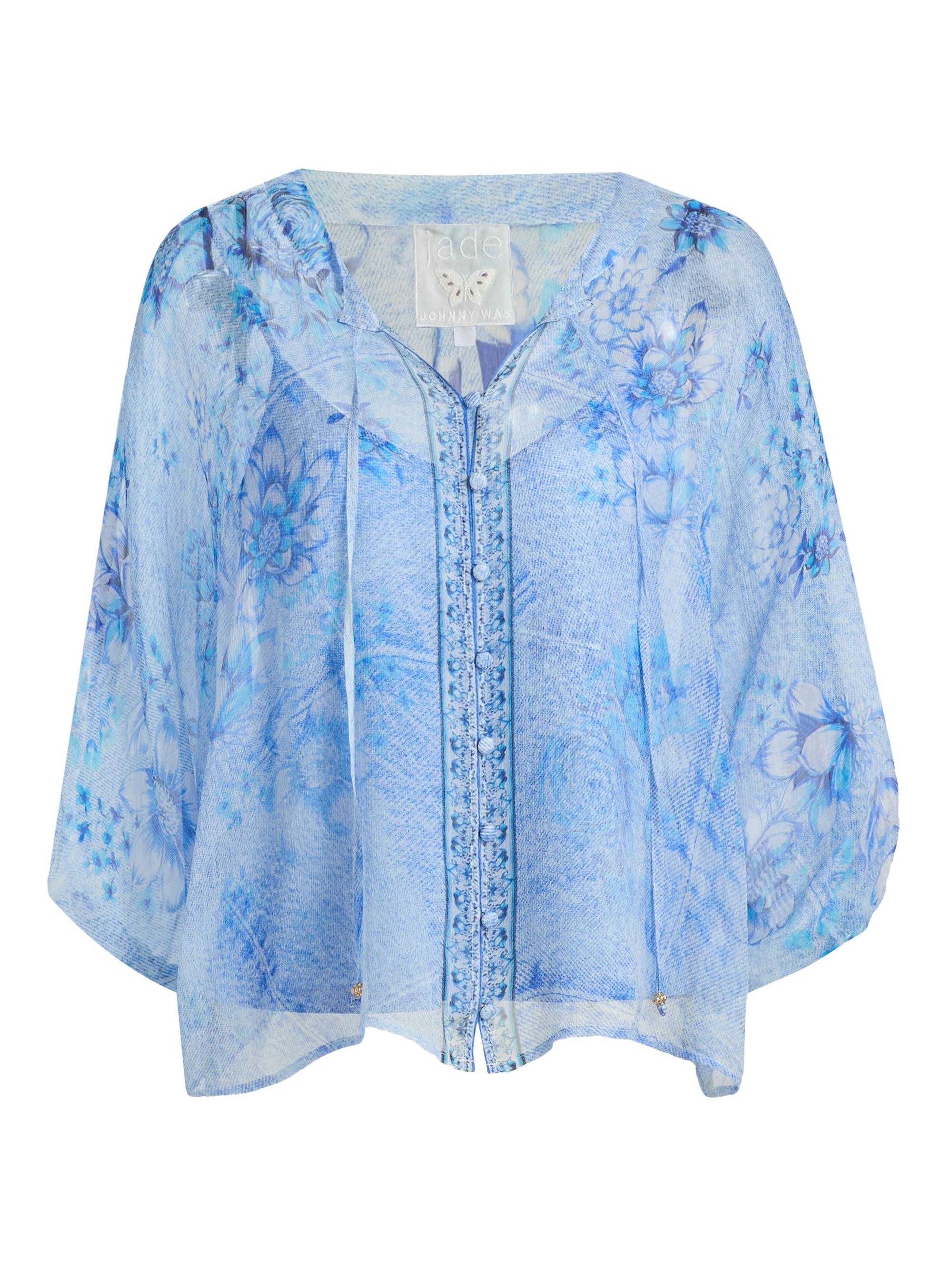 Johnny Was Women's Harlyn Floral Silk Button-Front Blouse - Casablanca Paradisa