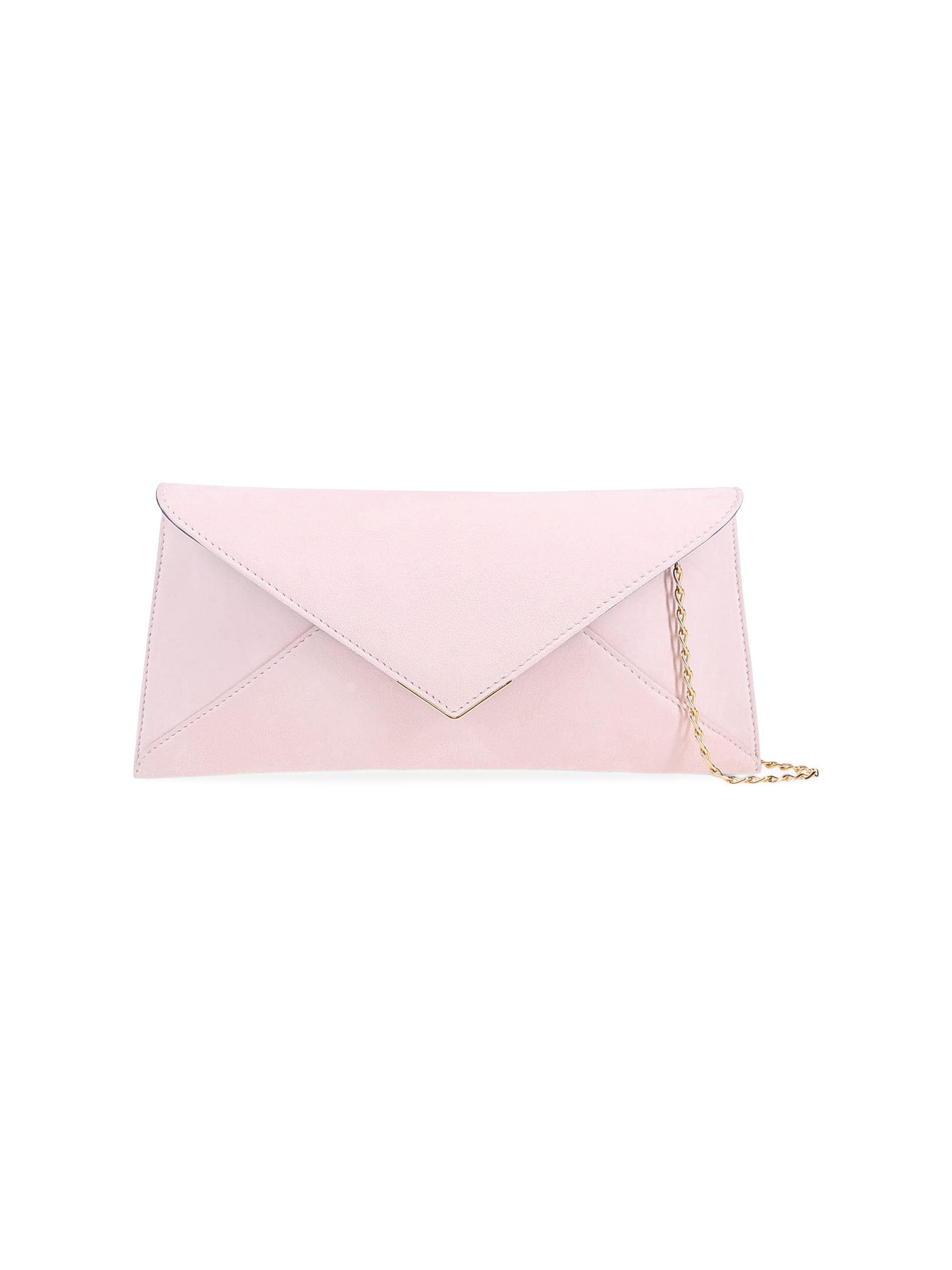 Tyler Ellis Women's Lee Lineage Suede Clutch with Gold Hardware - Primrose