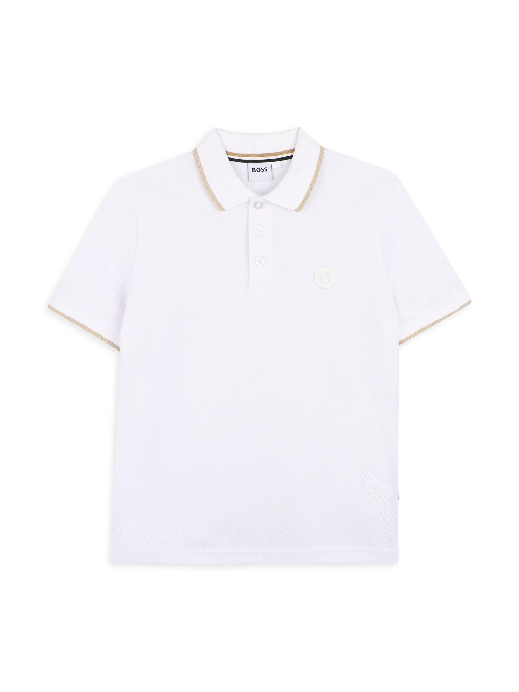 BOSS Little Boy's & Boy's Cotton Polo Shirt - White