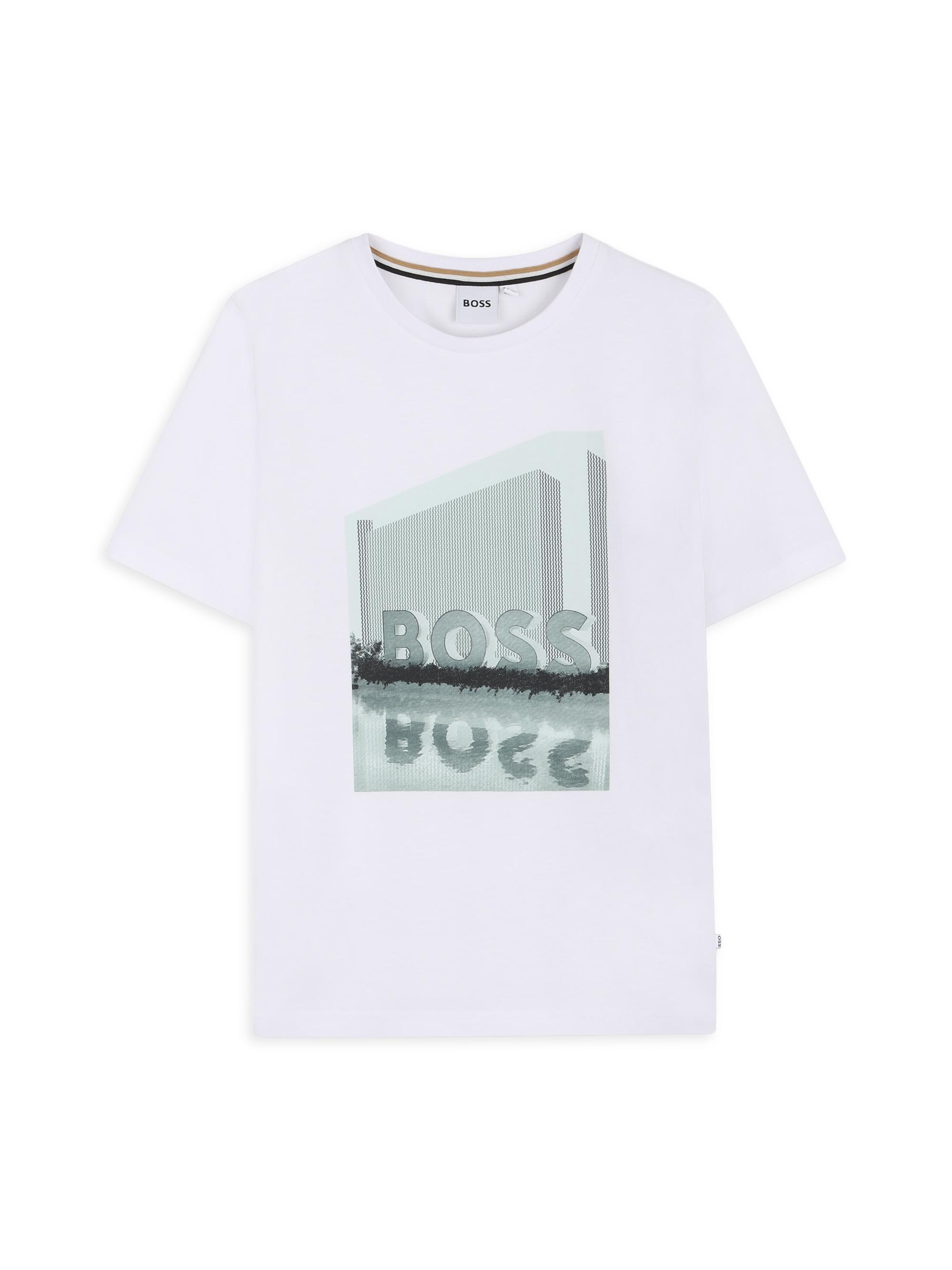 BOSS Little Boy's & Boy's Logo Cotton Jersey T-Shirt - White