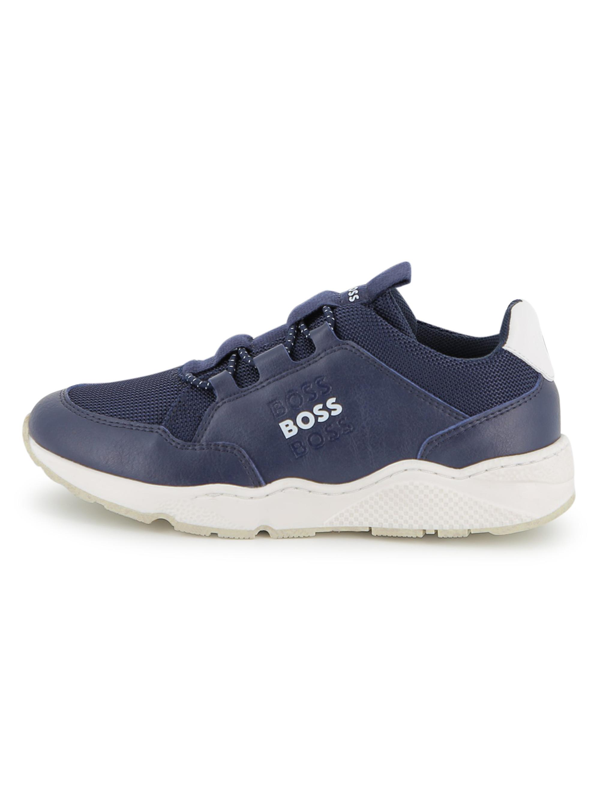 BOSS Boy's Mesh Sneakers - Navy 11 (Child)