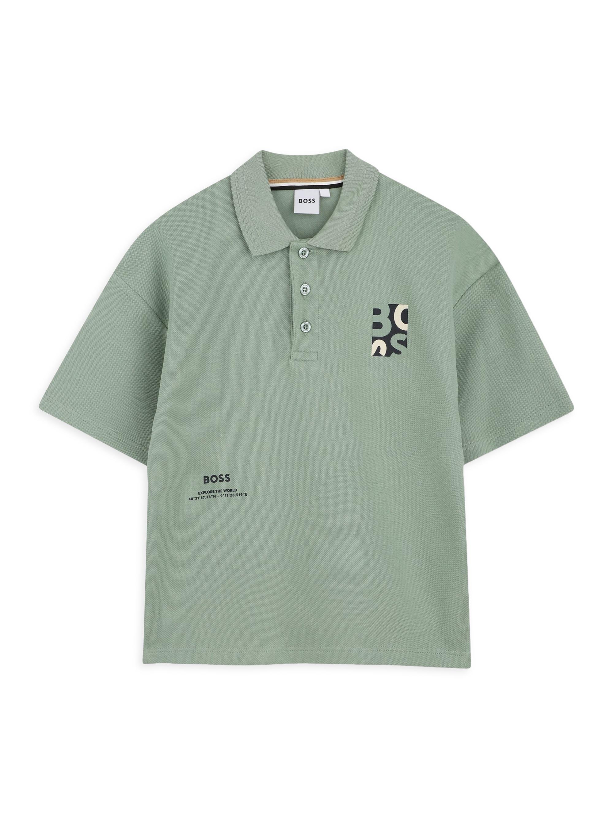 BOSS Little Boy's & Boy's Cotton Polo Shirt - Green Bay