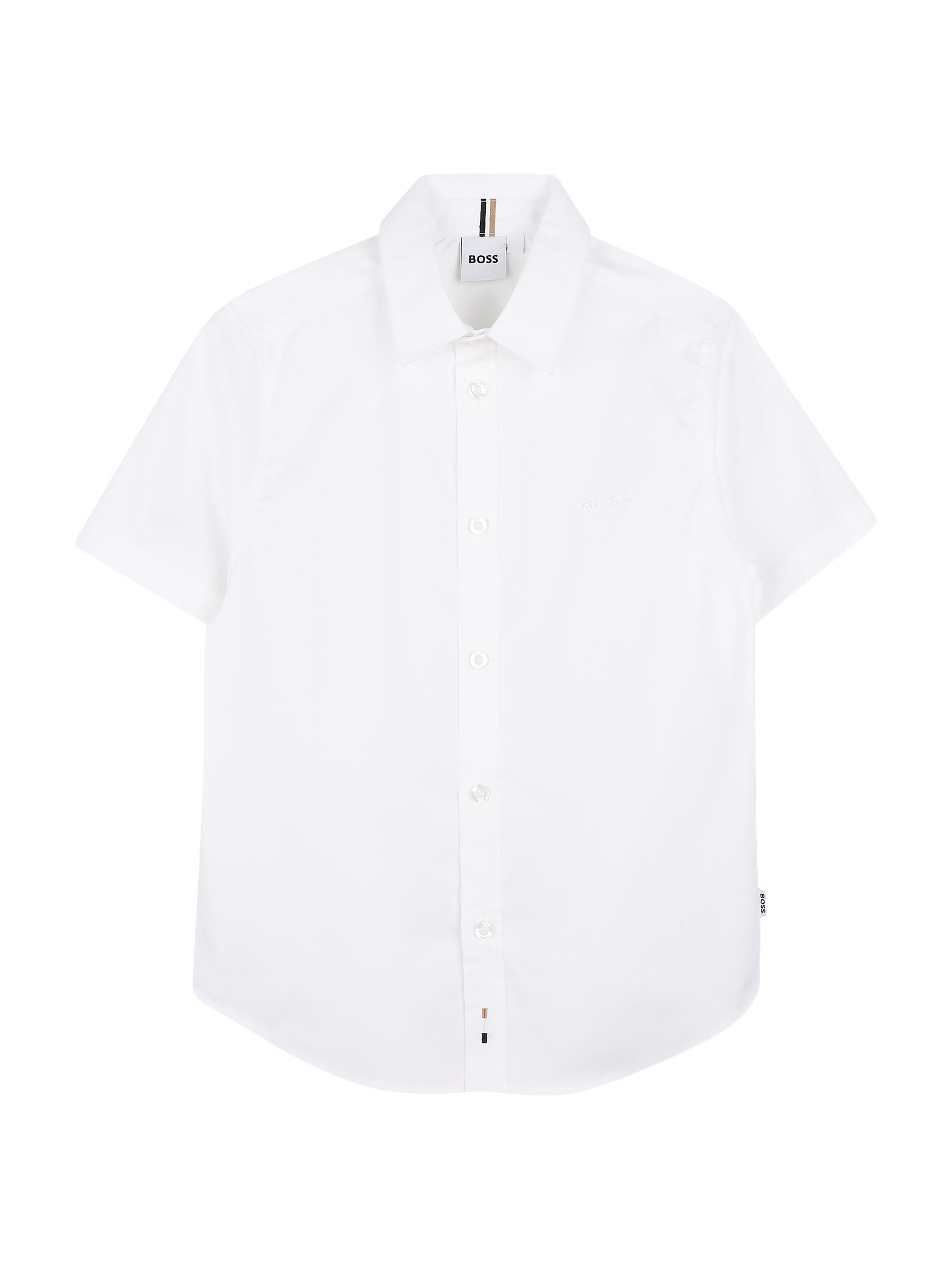 BOSS Little Boy's & Boy's Cotto Button-Front Shirt - White