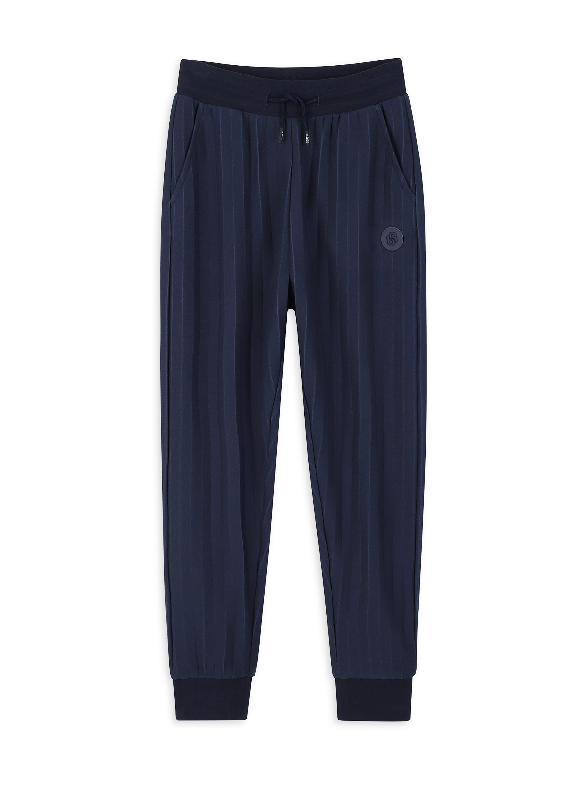 BOSS Little Boy's & Boy's Pinstripe Jogger Pants - Navy