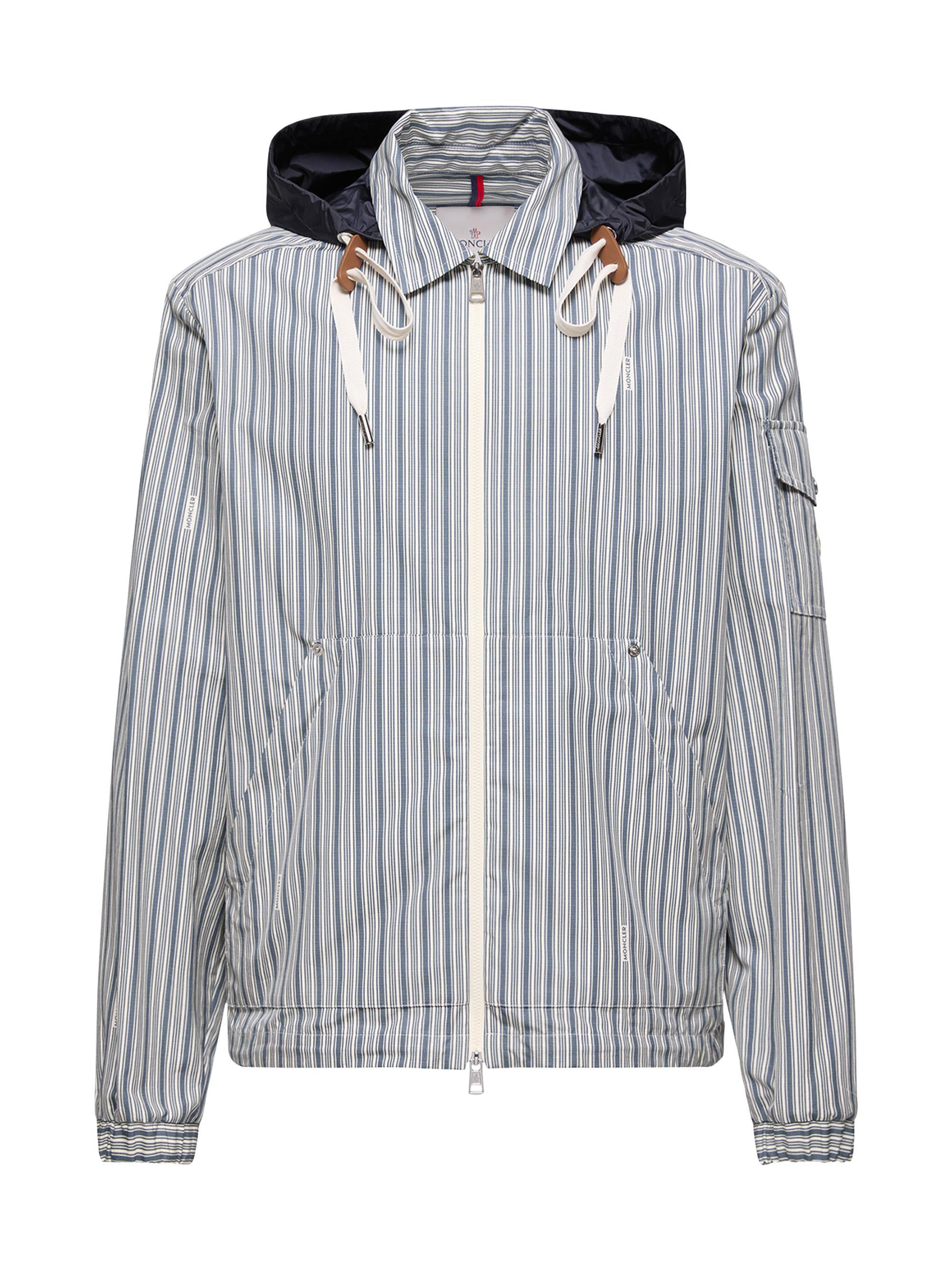 Moncler Men's Havas Shacket in Poplin - White Blue