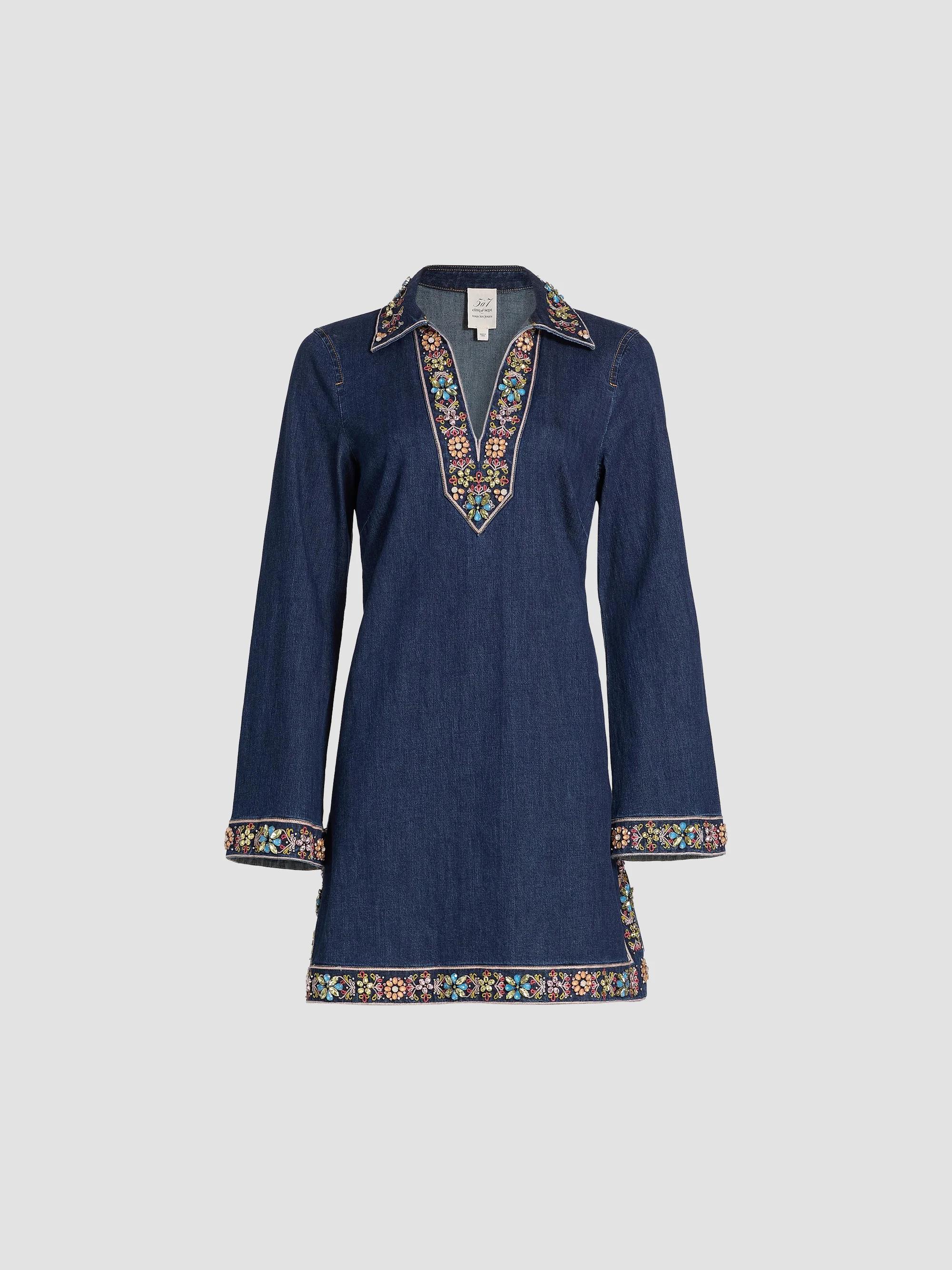 Cinq à Sept Bekah Denim Blazer Minidress | Saks Fifth Avenue