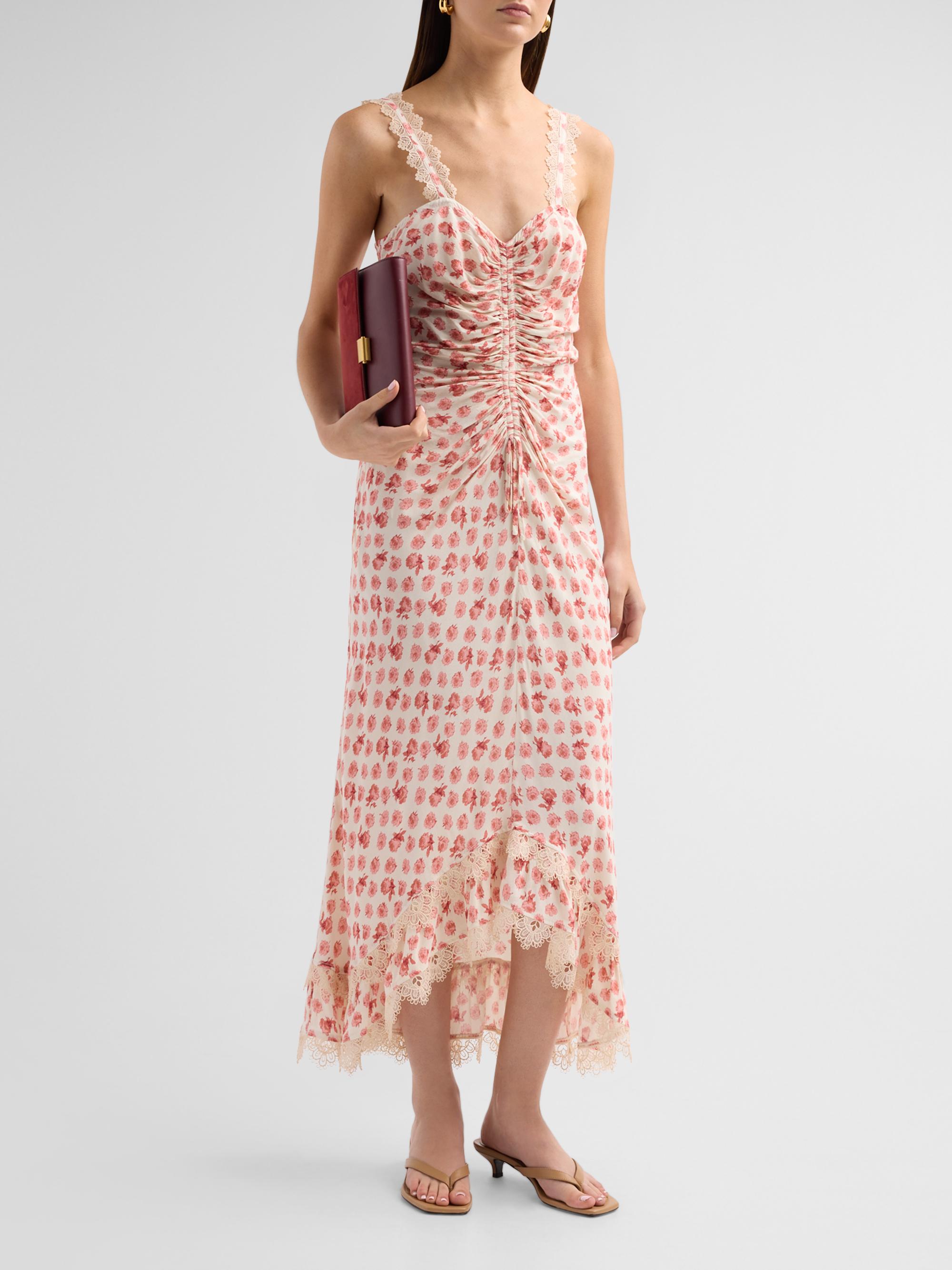 Cinq à Sept Stevie Ikat Roses Midi-Dress | Saks Fifth Avenue