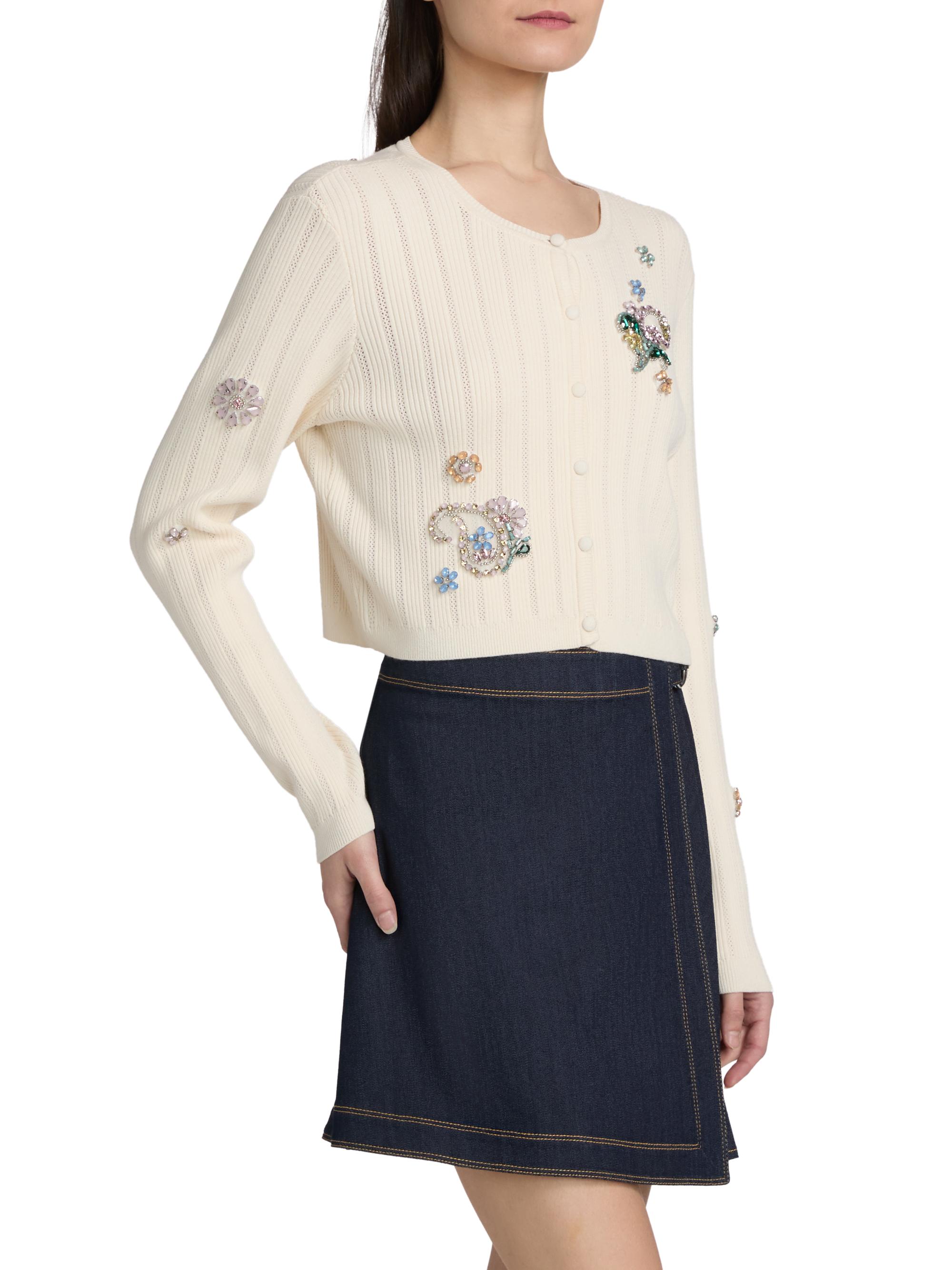 Cinq à Sept Women's Allison Embellished Cardigan -  Multi | Thumbnail 4