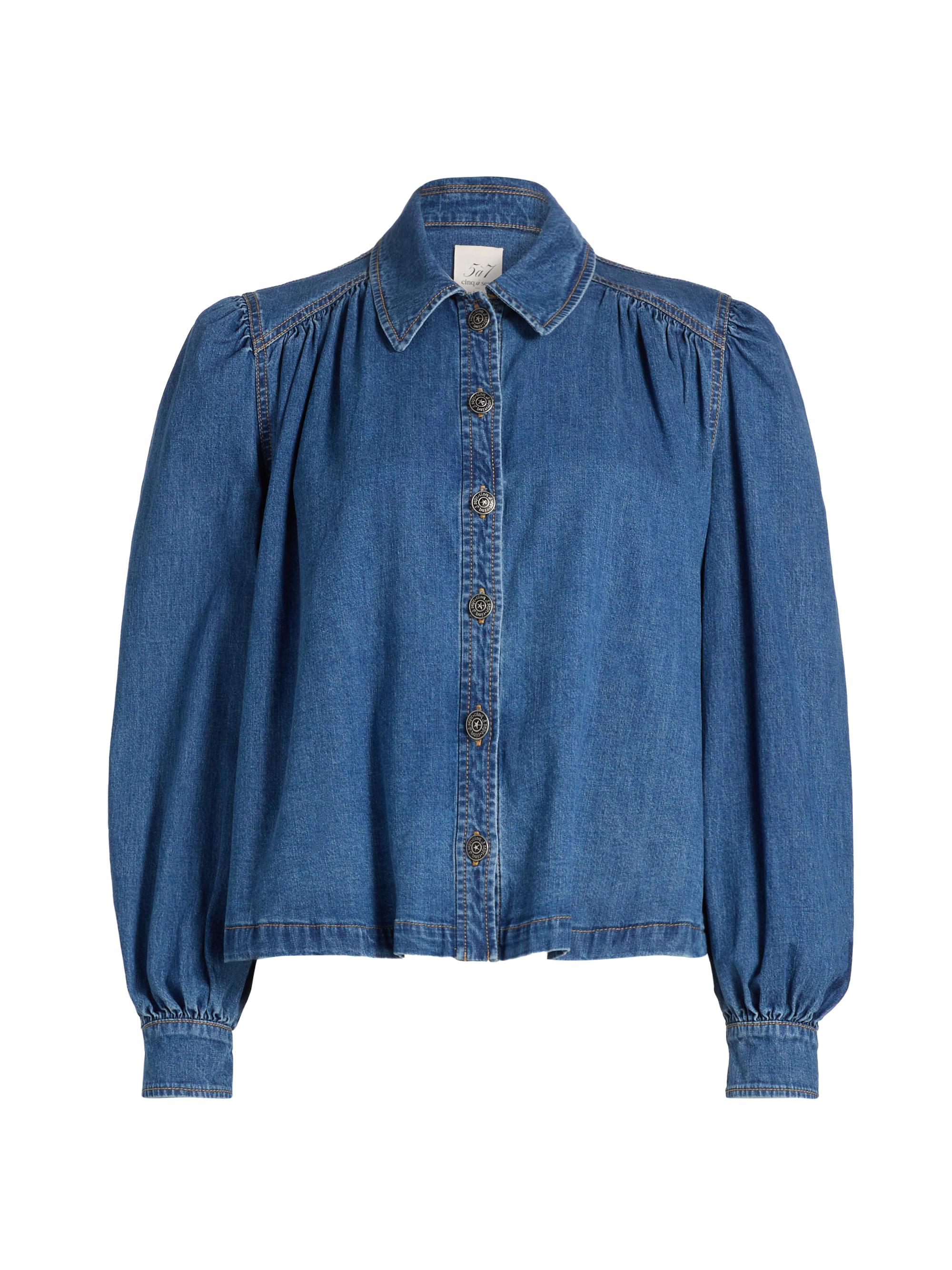 Cinq à Sept Holly Puff-Sleeve Utility Jacket | Saks Fifth Avenue