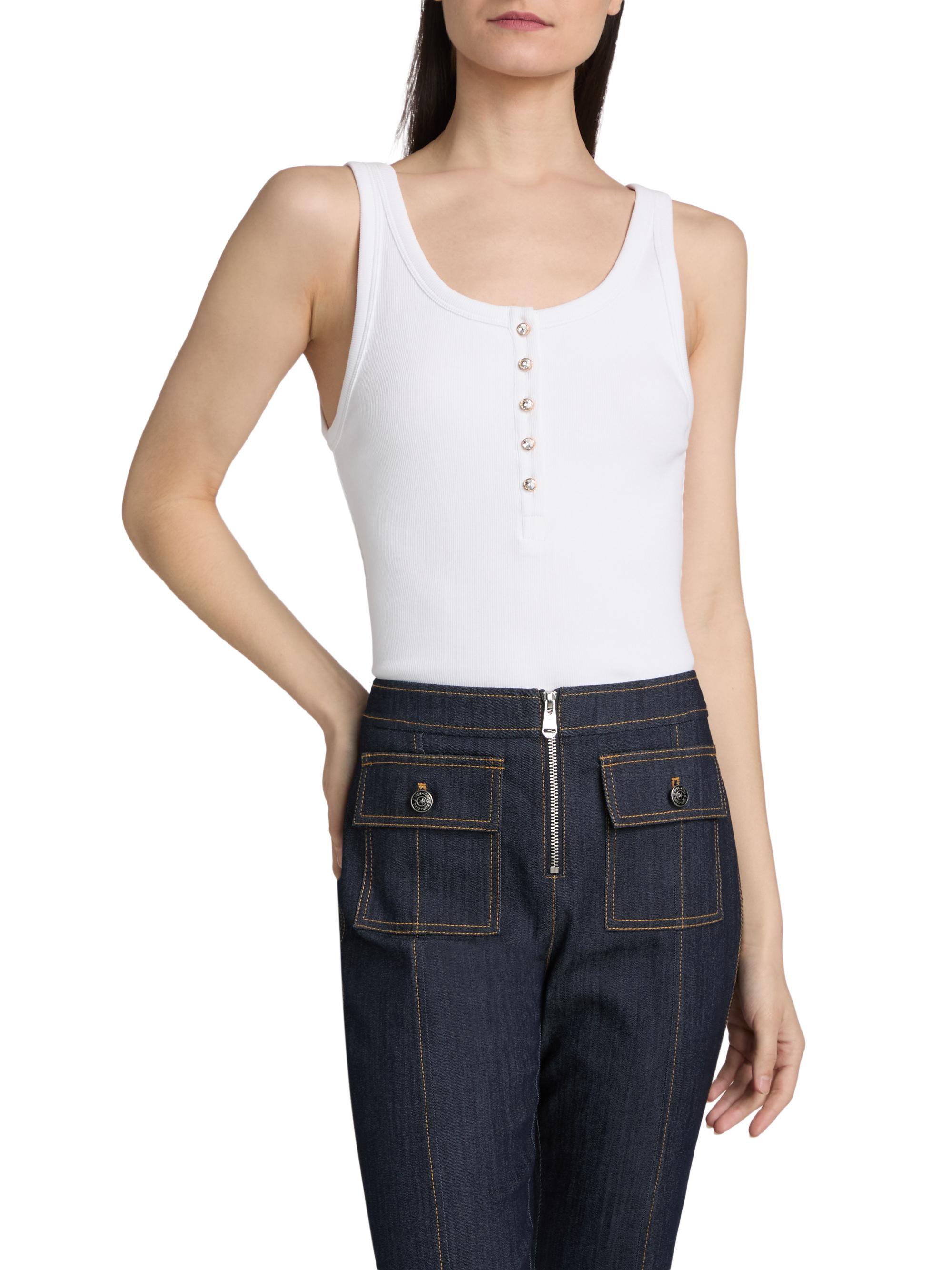 Cinq à Sept Women's Ripley Embellished Tank - White | Thumbnail 3