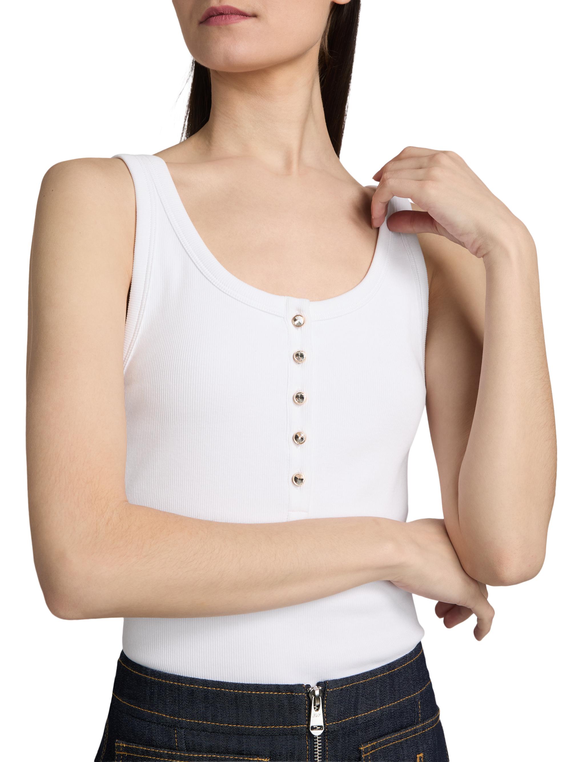 Cinq à Sept Women's Ripley Embellished Tank - White | Thumbnail 6