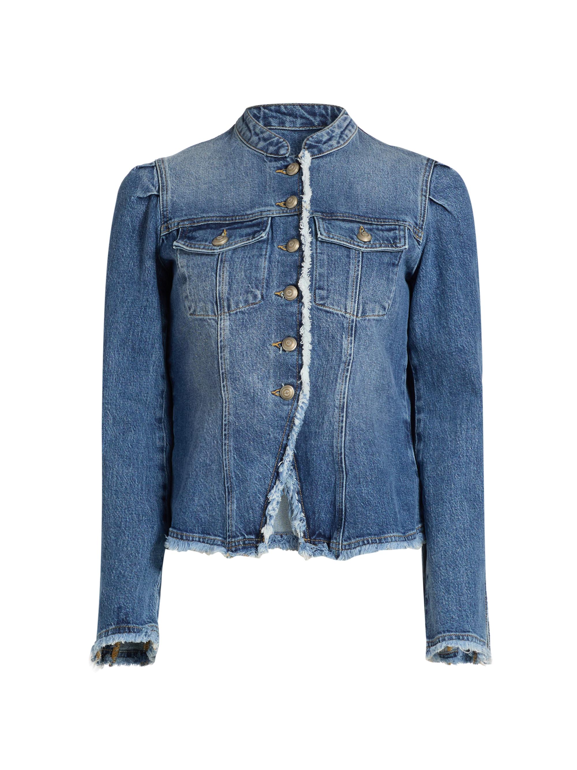 Cinq à Sept Travis Collarless Denim Jacket | Saks Fifth Avenue