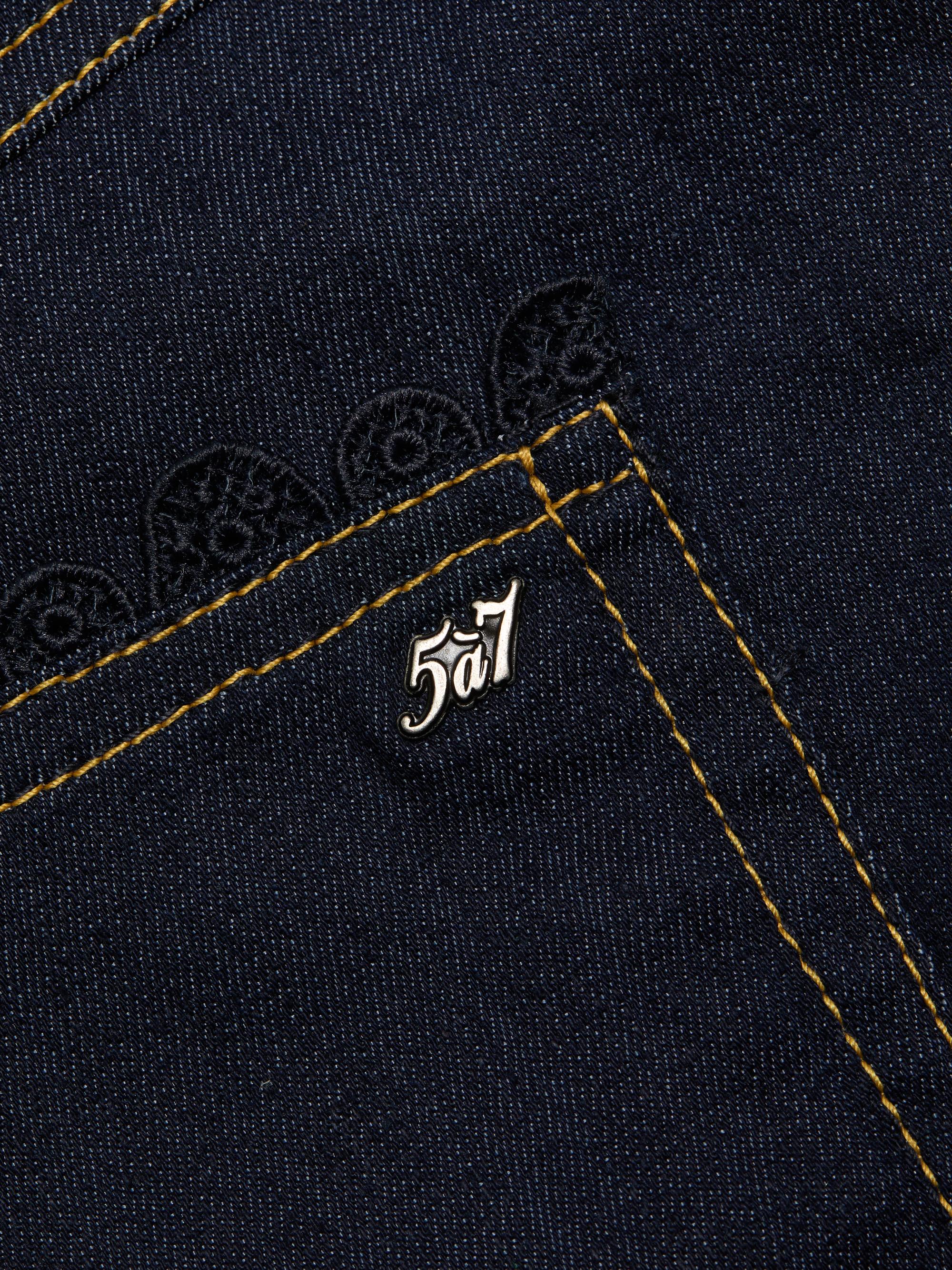 Cinq à Sept Women's Benji Guipure Lace Jeans - Indigo | Thumbnail 7