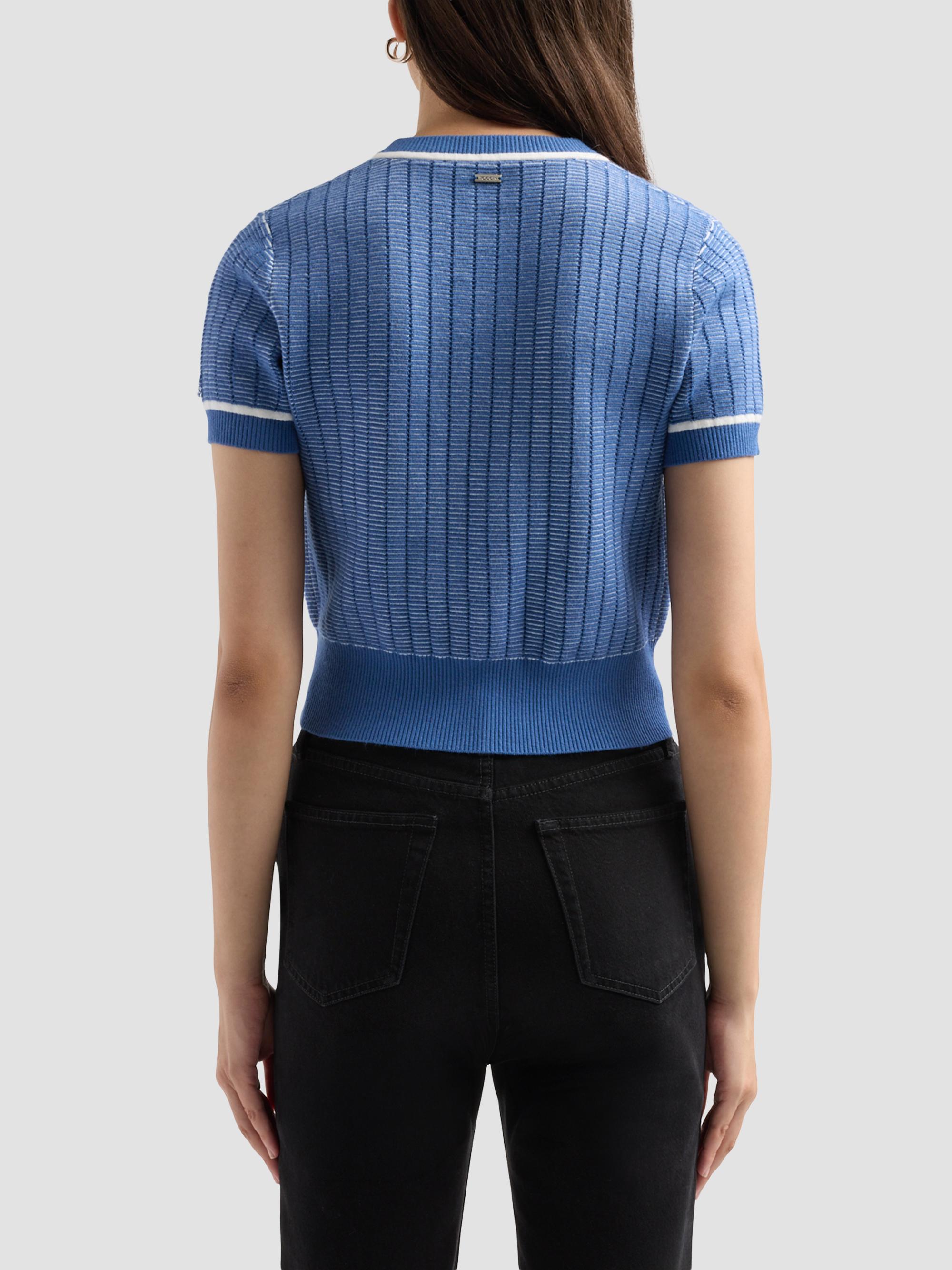 Toccin Patra Contrast-Trim Knit Short-Sleeve Cardigan | Saks Fifth