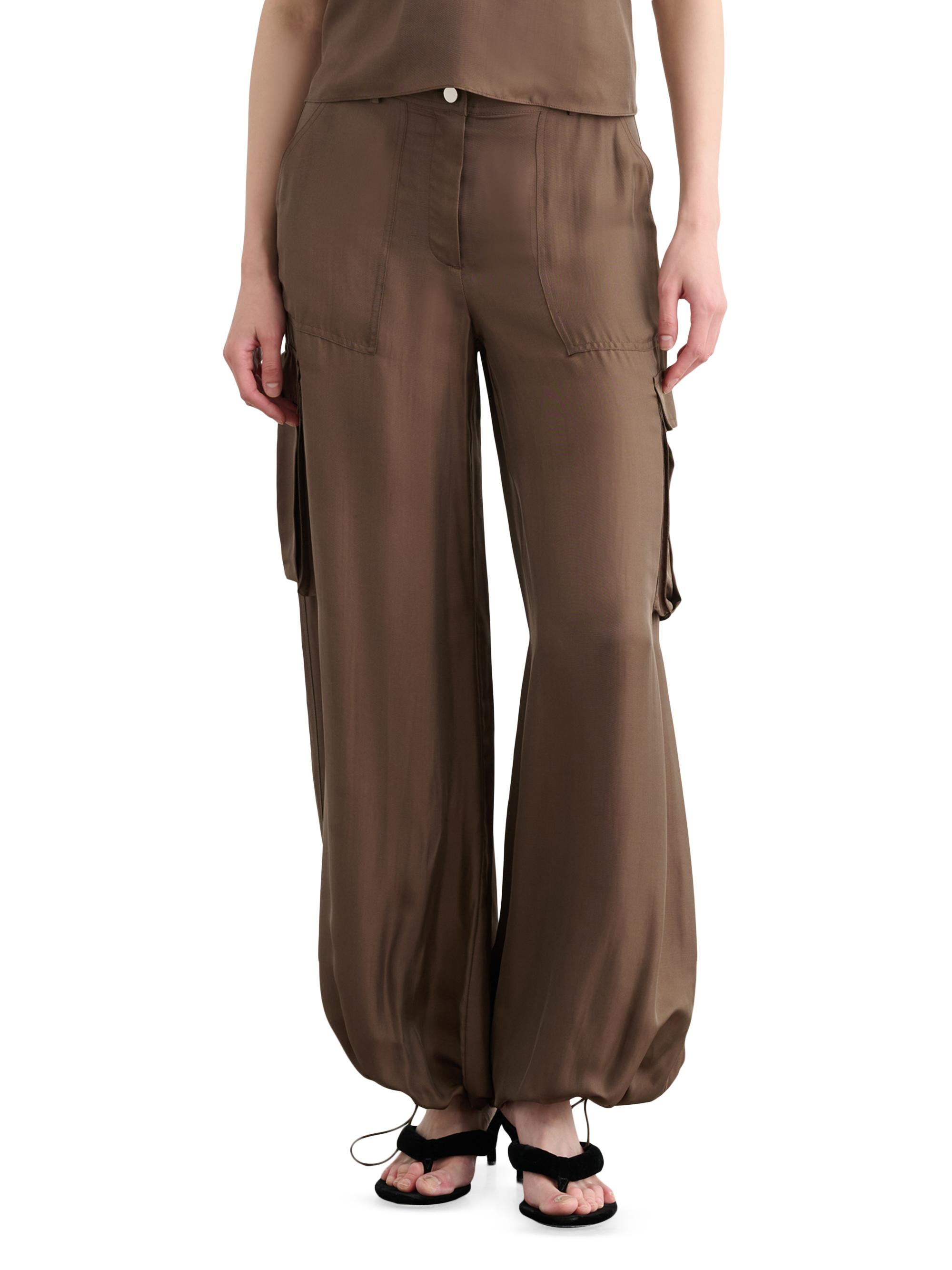 Toccin Women's James Wide-Leg Cargo Pants - Coffee | Thumbnail 3