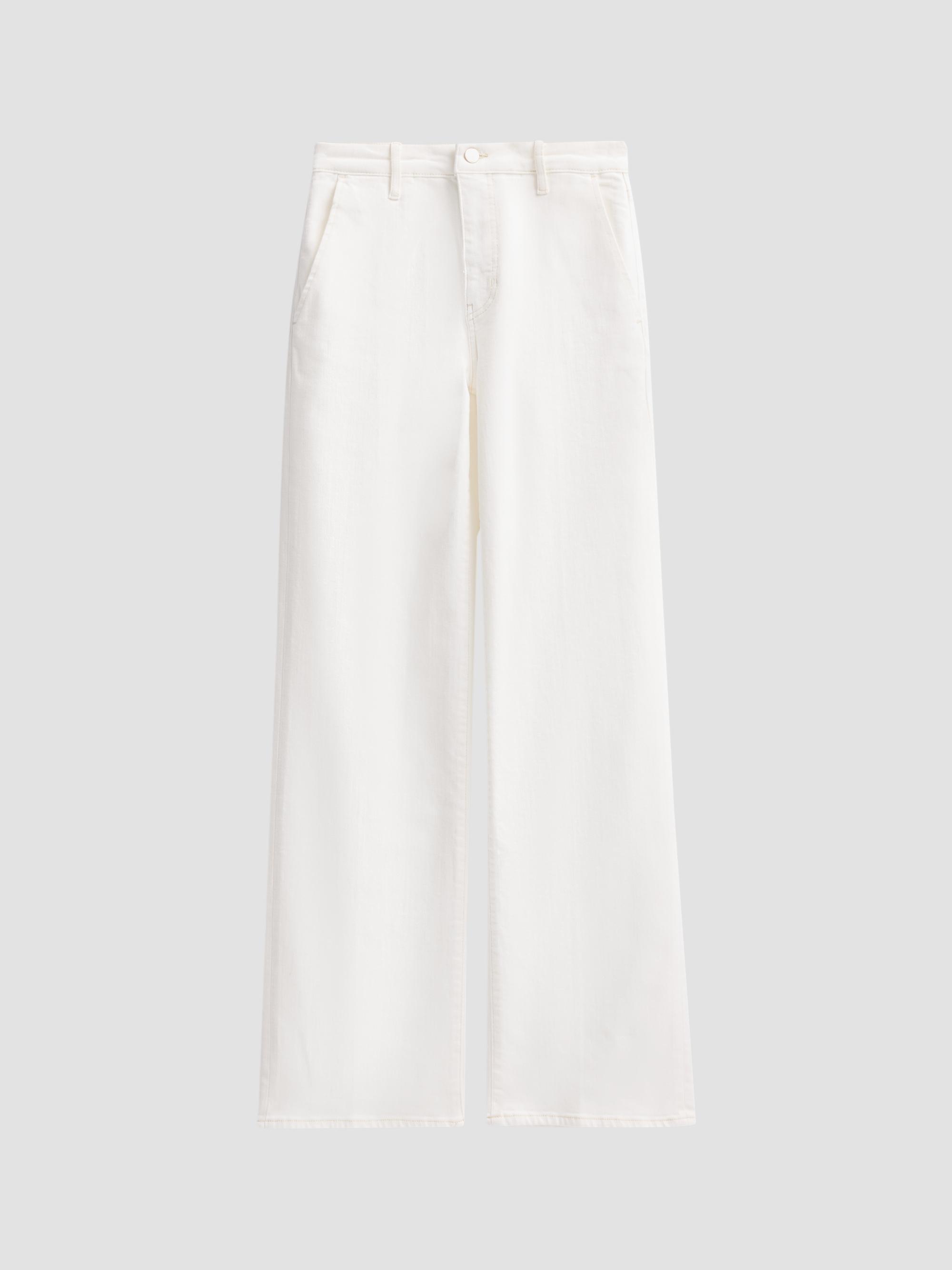 FRAME Women's The Straight Trousers - Natural Clean | Thumbnail 6