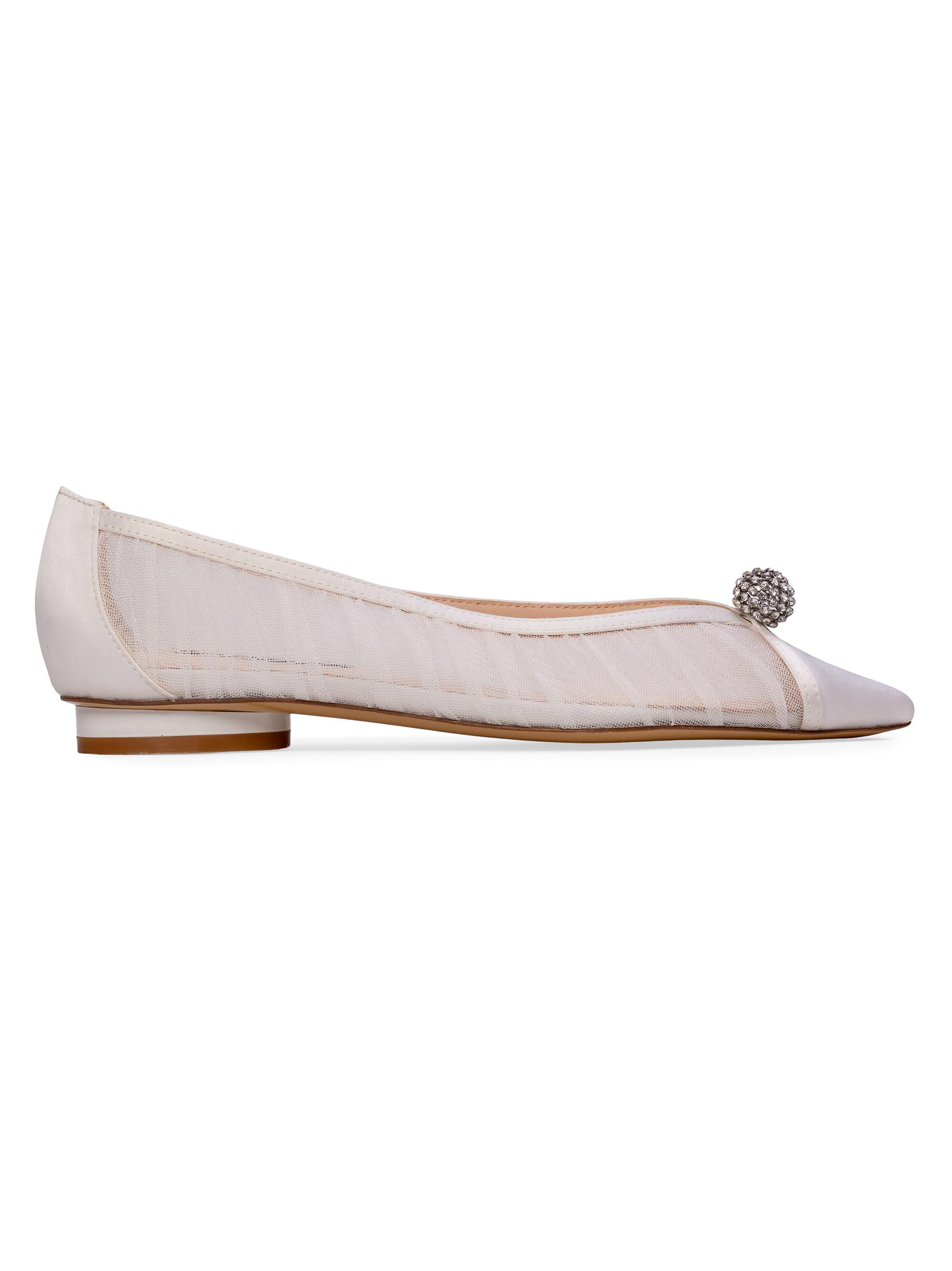 Anne Barge Women's Sabine Tulle Flats - White Tulle