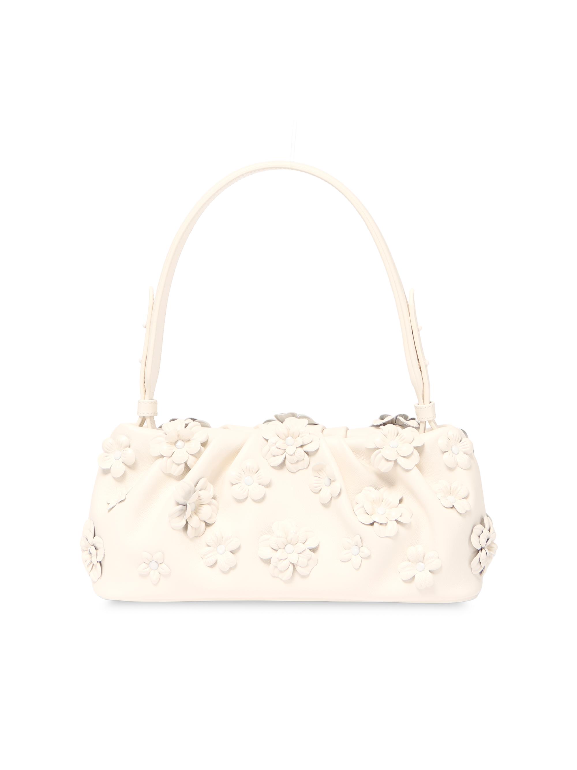 SIMKHAI Women's Harlow Flower-Appliqué Leather Shoulder Bag -