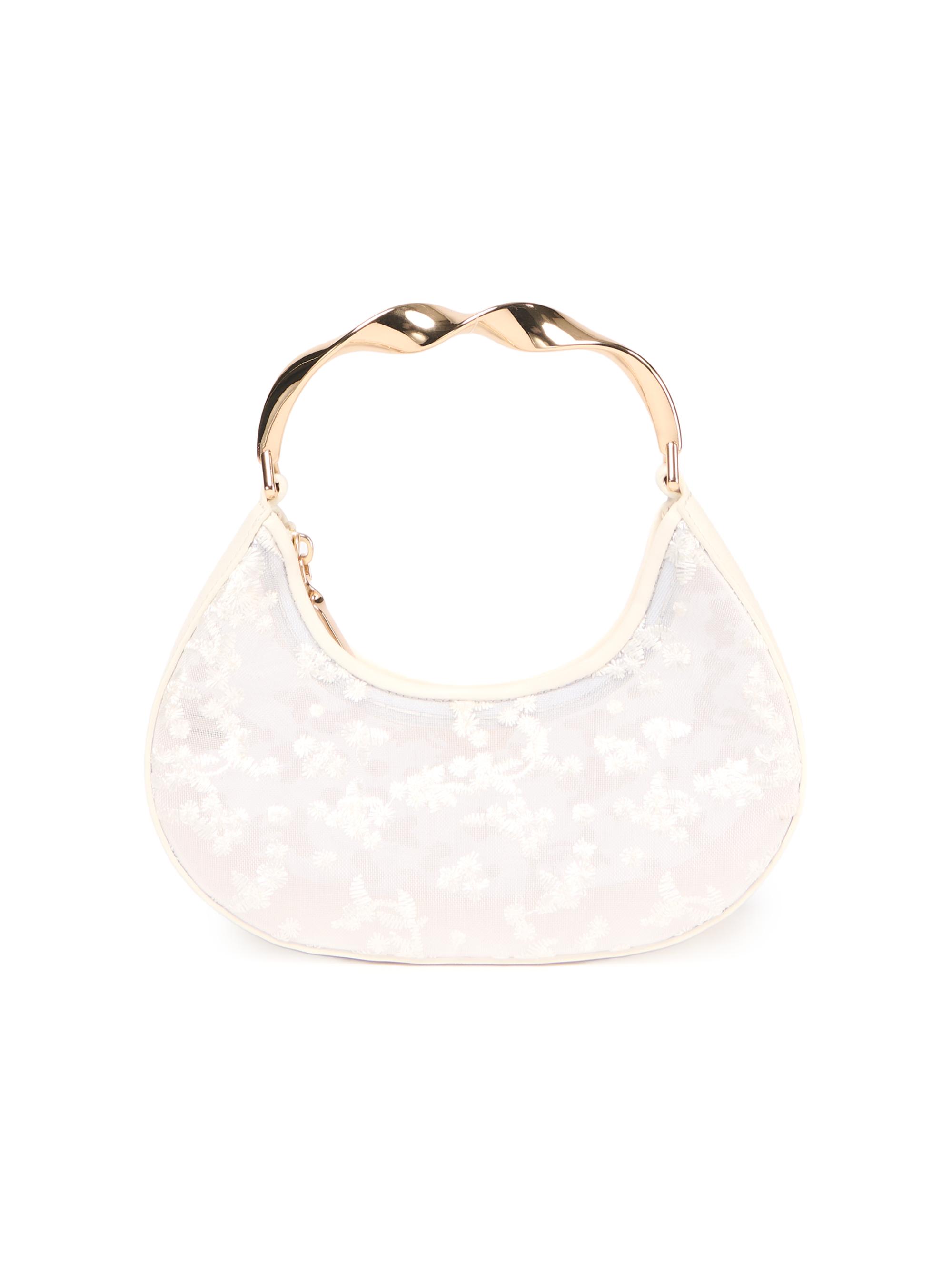SIMKHAI Women's Nixi Floral-Embroidered Mesh Twist Handle Bag - - Women's Bags