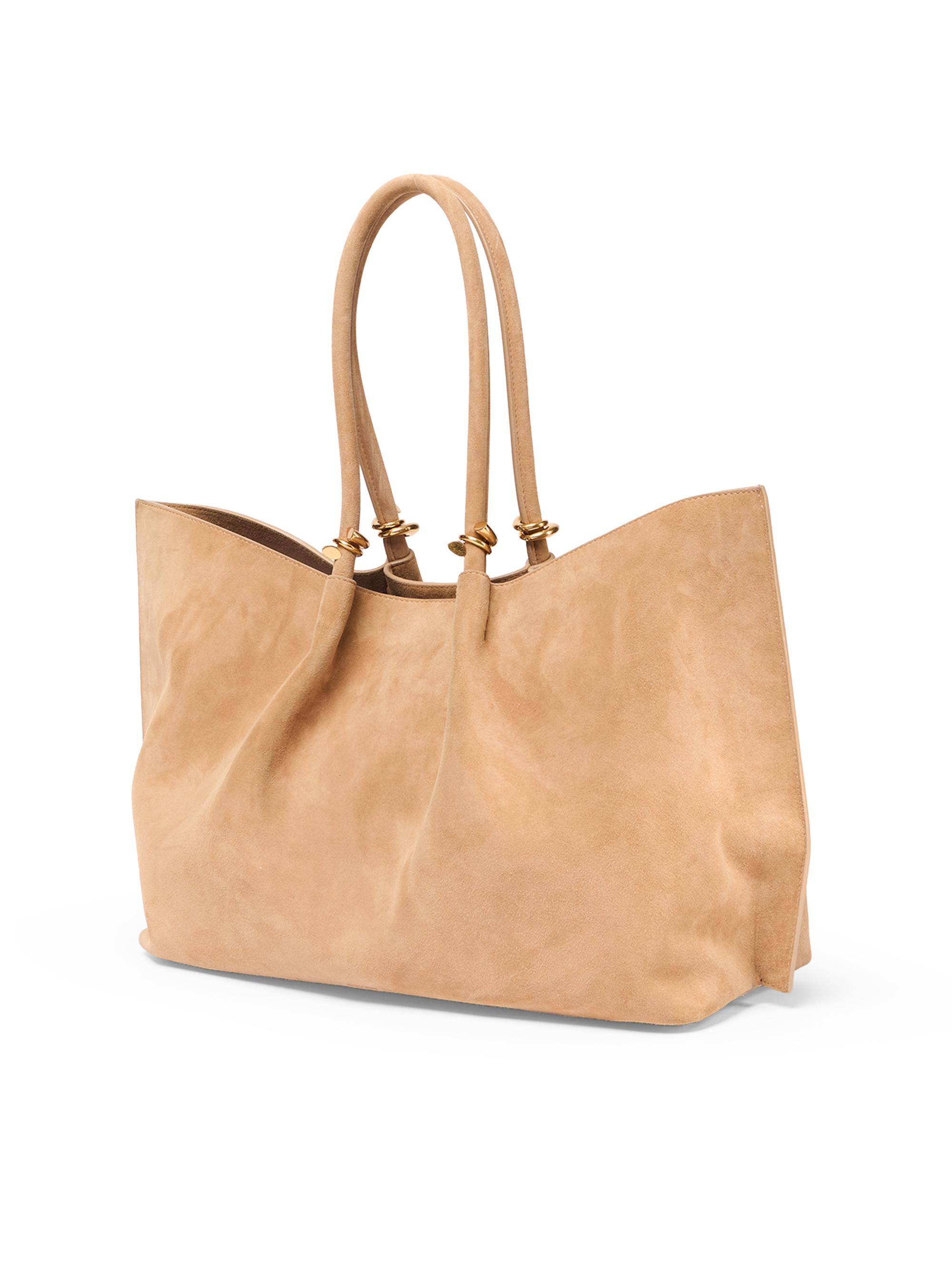 SIMKHAI Women's Devon Suede Tote Bag - Light Camel | Thumbnail 2