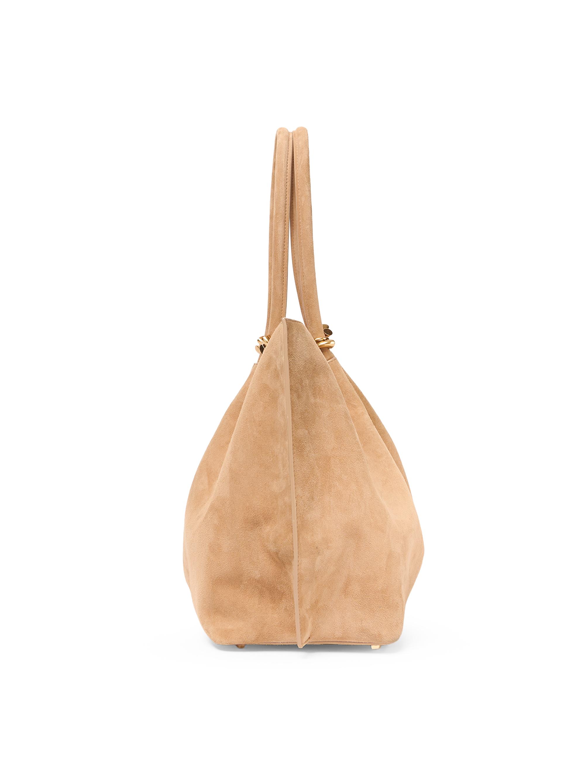 SIMKHAI Women's Devon Suede Tote Bag - Light Camel | Thumbnail 3