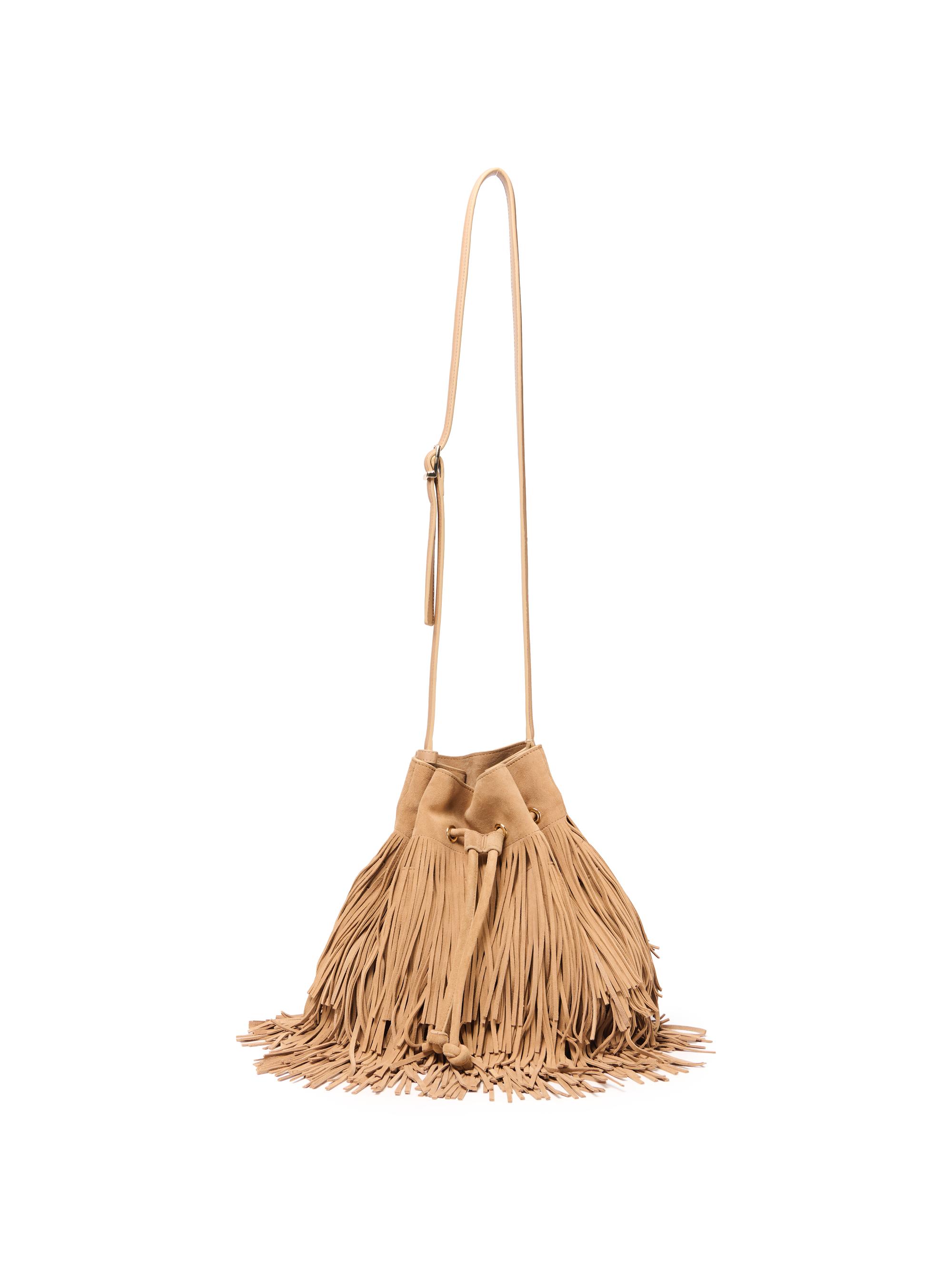 SIMKHAI Women's Marena Fringed Suede Crossbody Bag - Light Camel