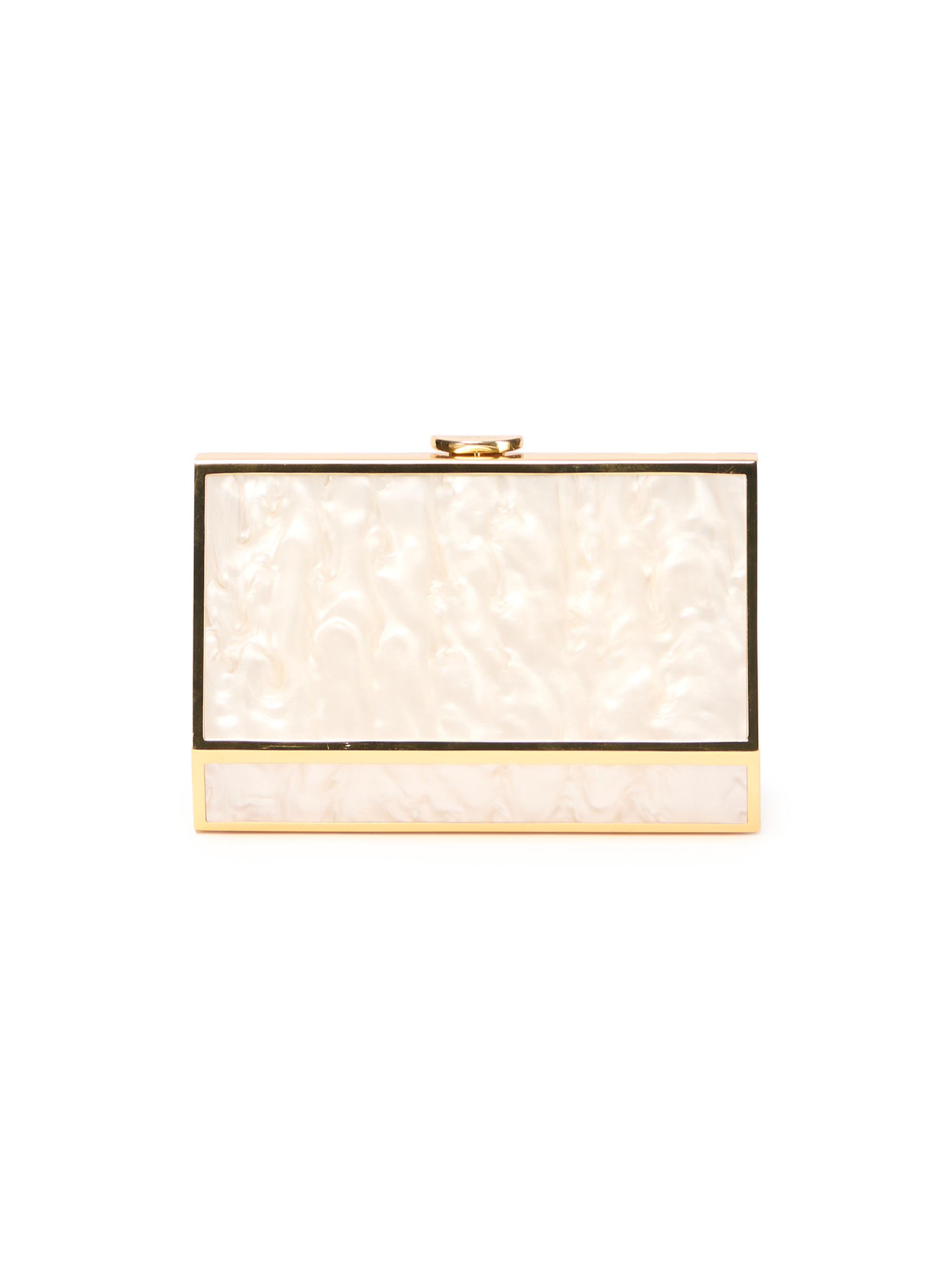 SIMKHAI Women's Maddox Marble-Finish Acrylic Convertible Clutch - Pearl