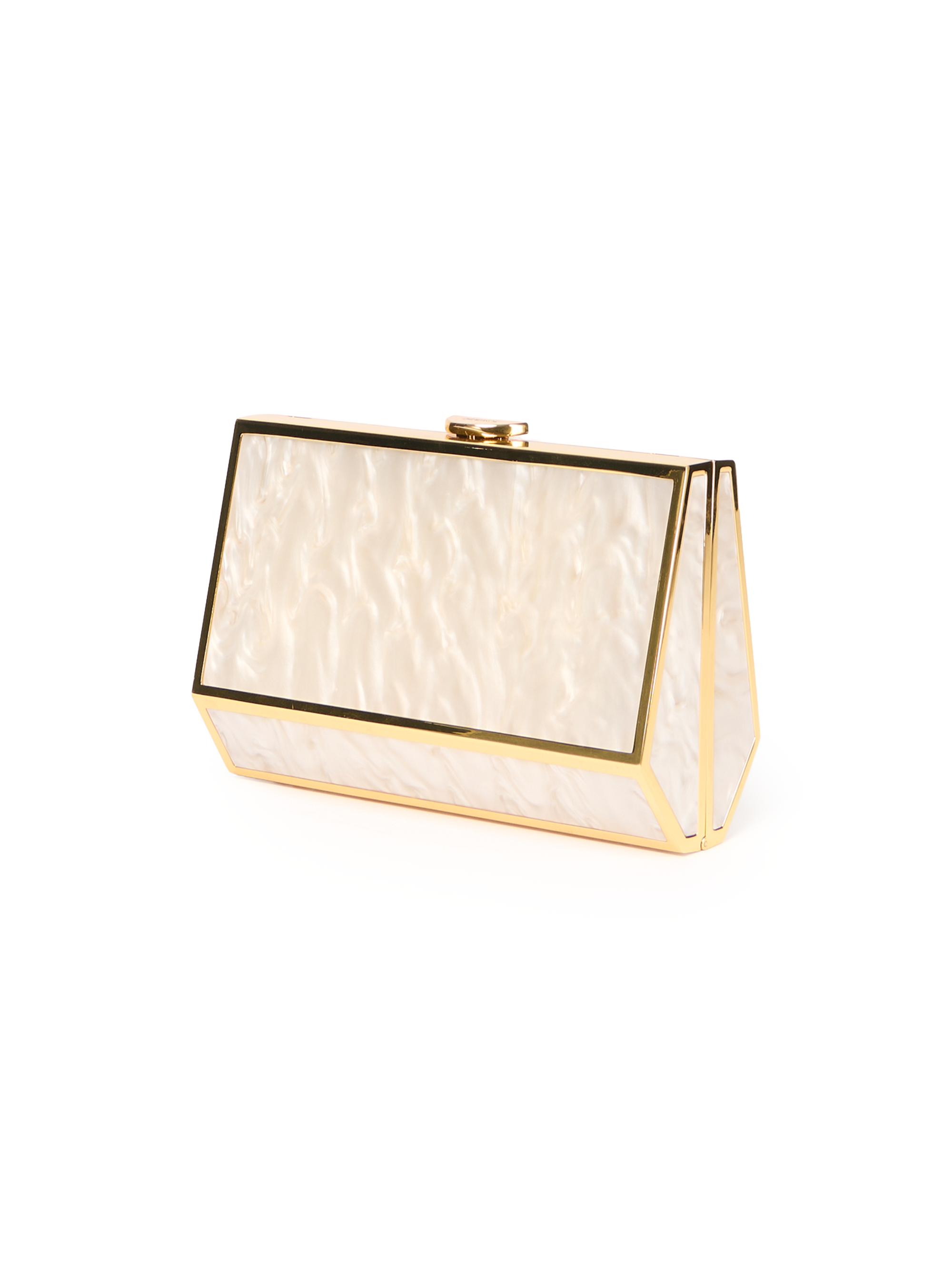 SIMKHAI Women's Maddox Marble-Finish Acrylic Convertible Clutch - Pearl | Thumbnail 2