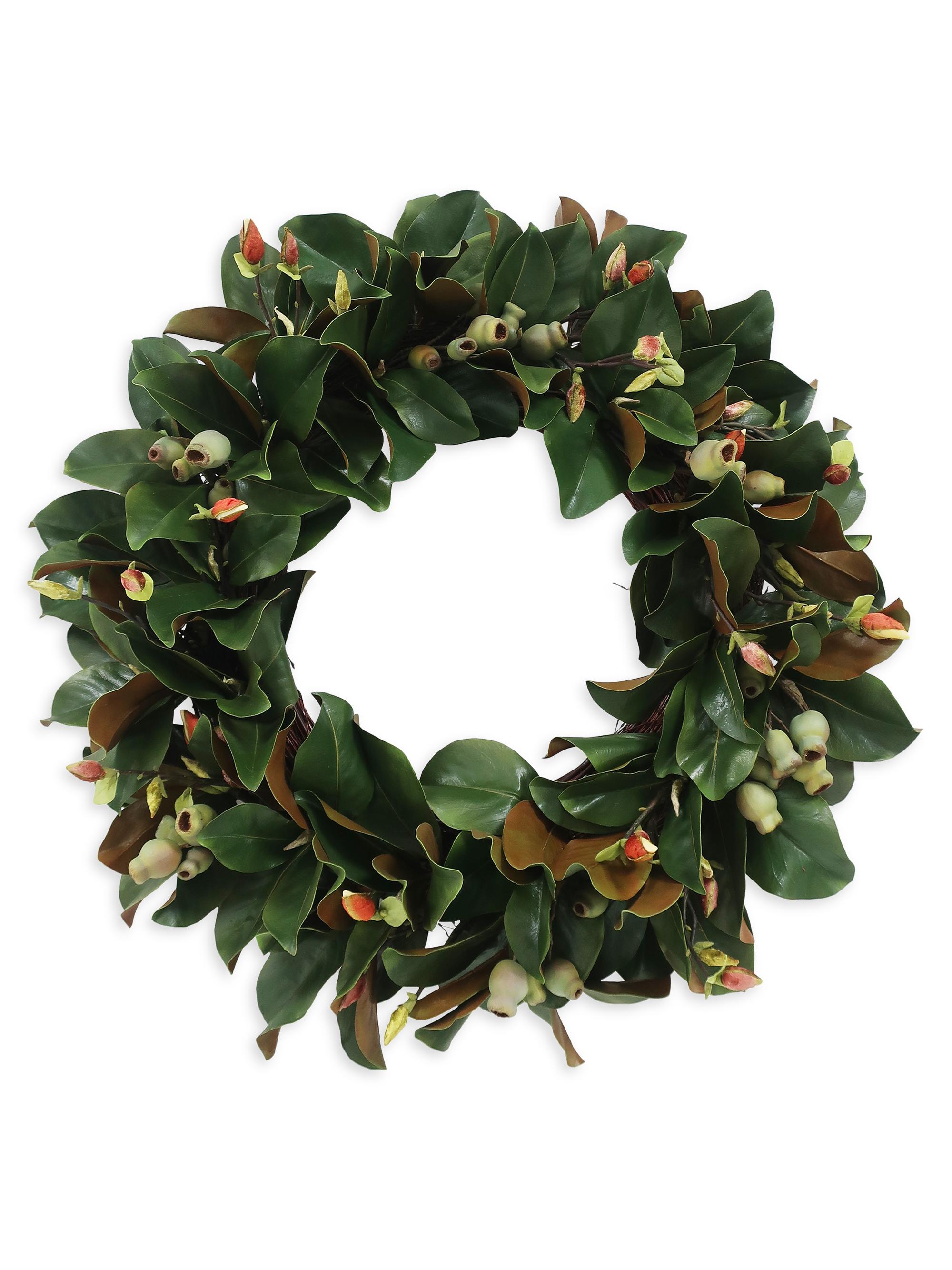 Winward Home Everyday Newness Refresh Faux Magnolia Leaf Wreath - Green | Thumbnail 2