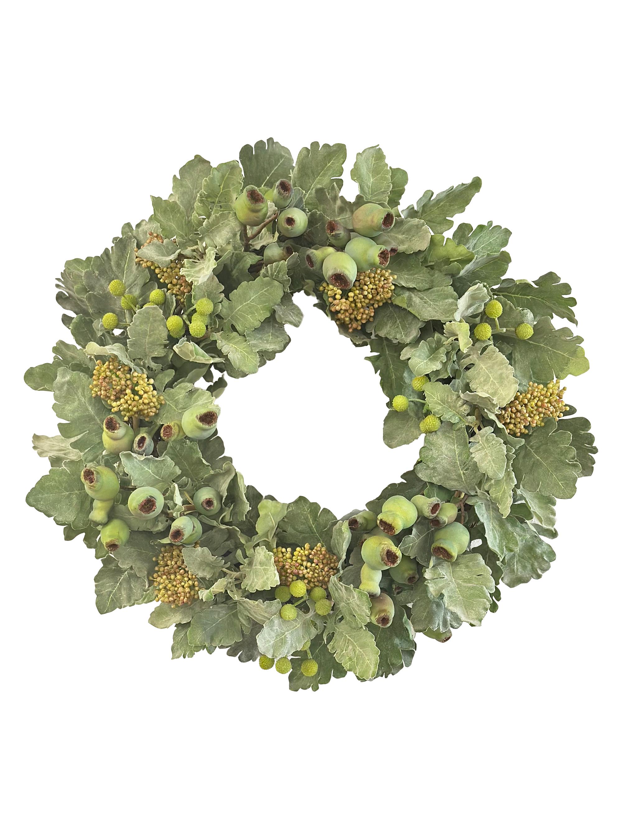 Winward Home Everyday Newness Refresh Imitation Dusty Miller Wreath - Green | Thumbnail 2