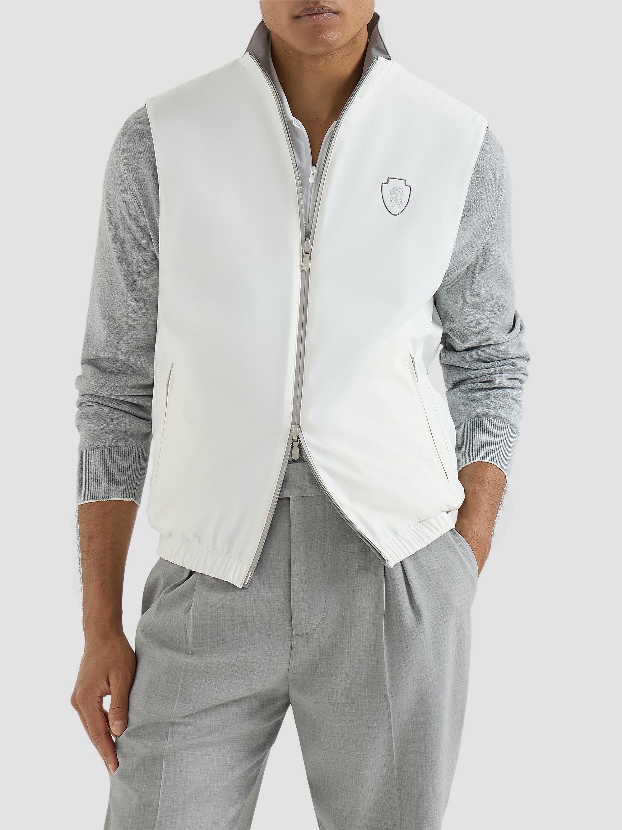 Brunello Cucinelli Bonded Nylon Reversible Vest with Logo | Saks
