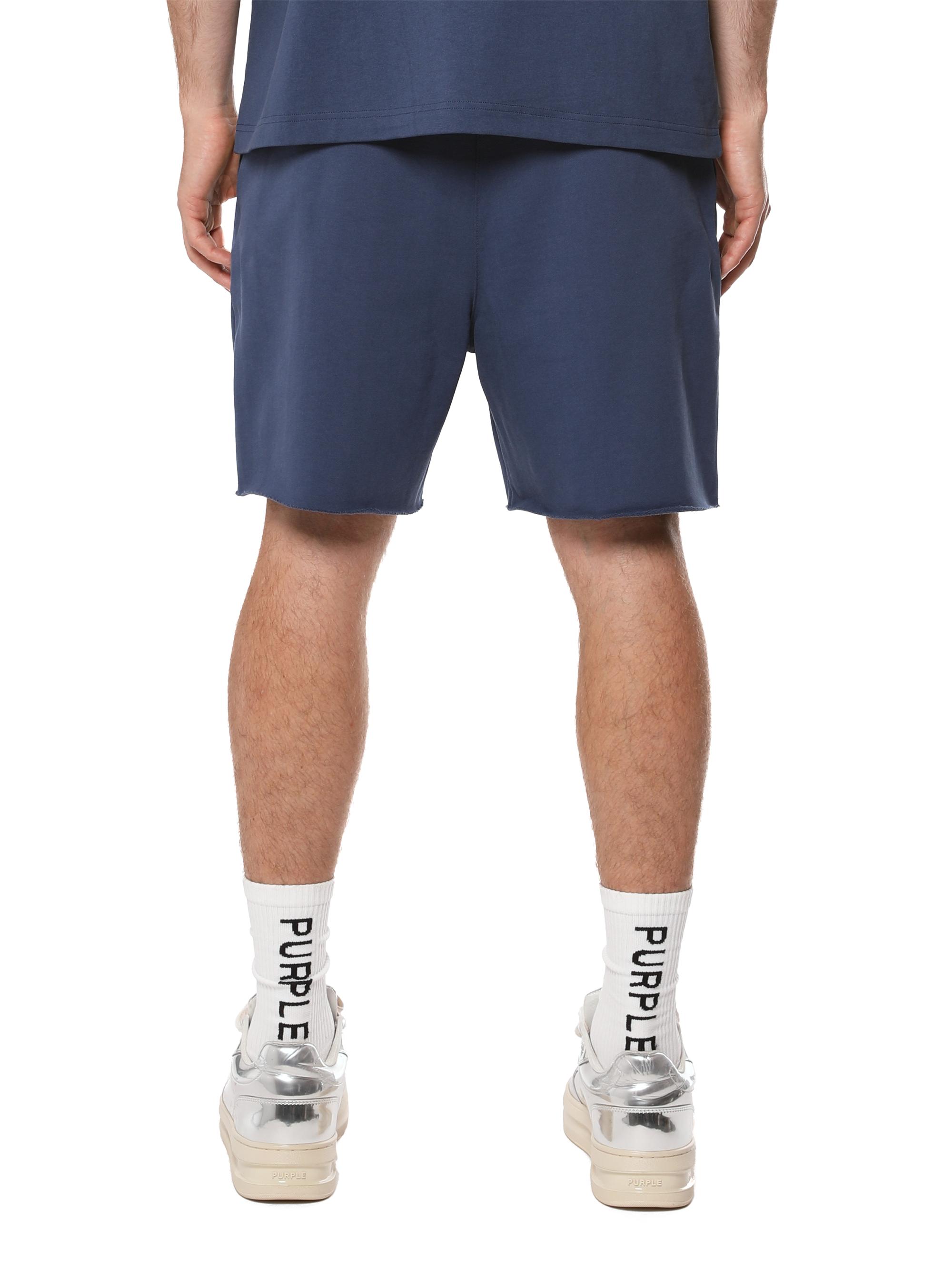 Purple Brand Men's Logo Fleece Shorts - Blue | Thumbnail 2