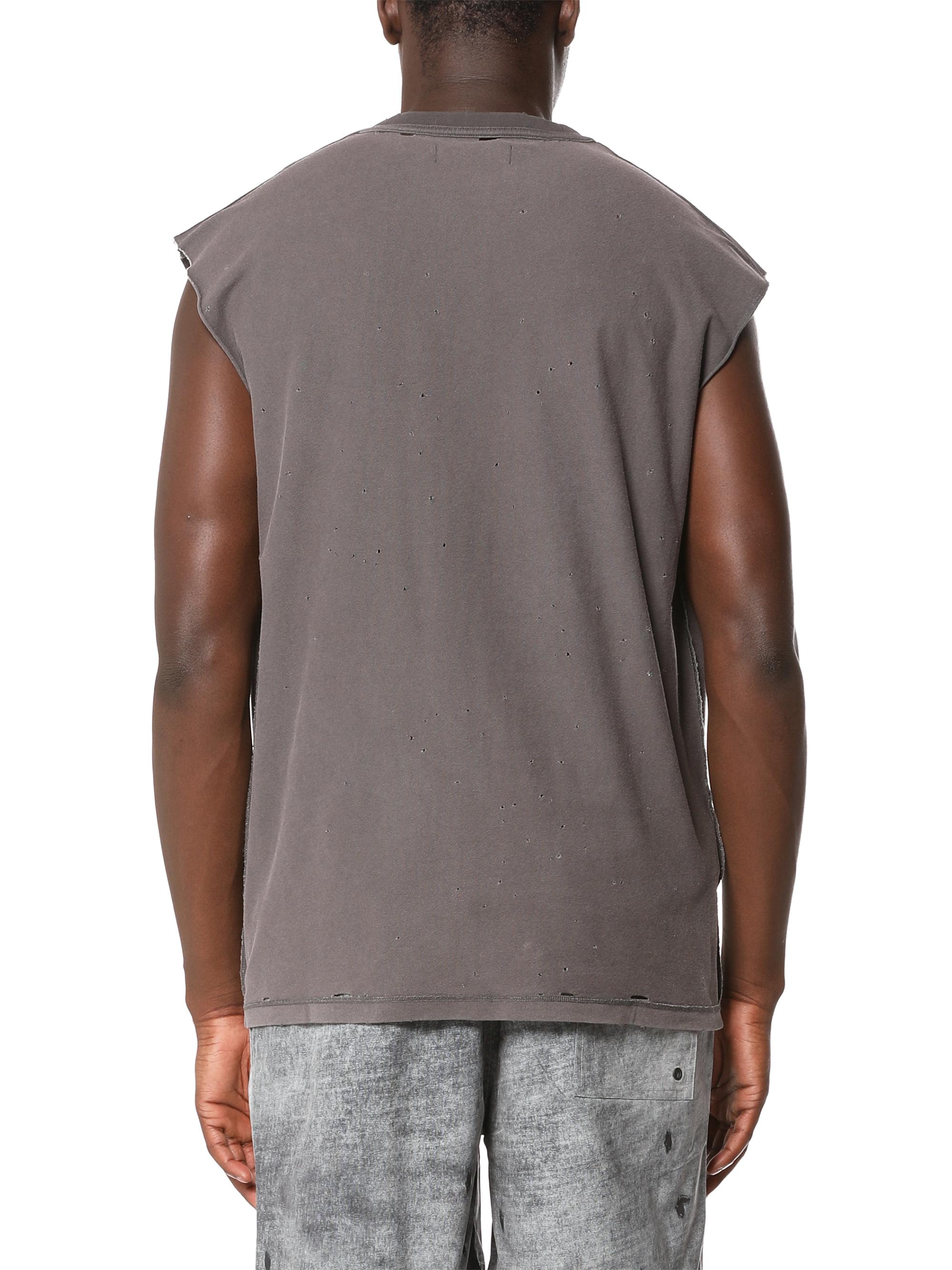 Purple Brand Men's Logo Distressed Cotton Crewneck T-Shirt - Grey | Thumbnail 2