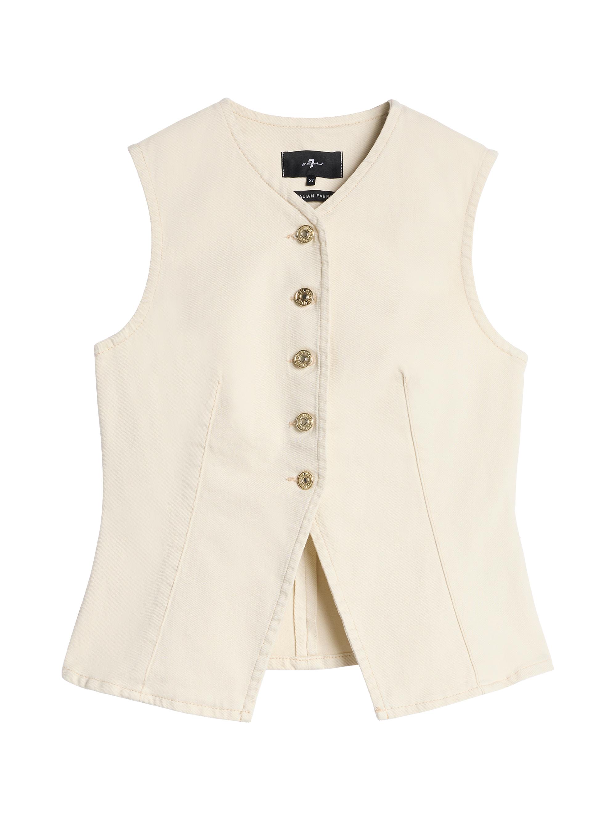 7 For All Mankind Women's Denim Vest - Moondust