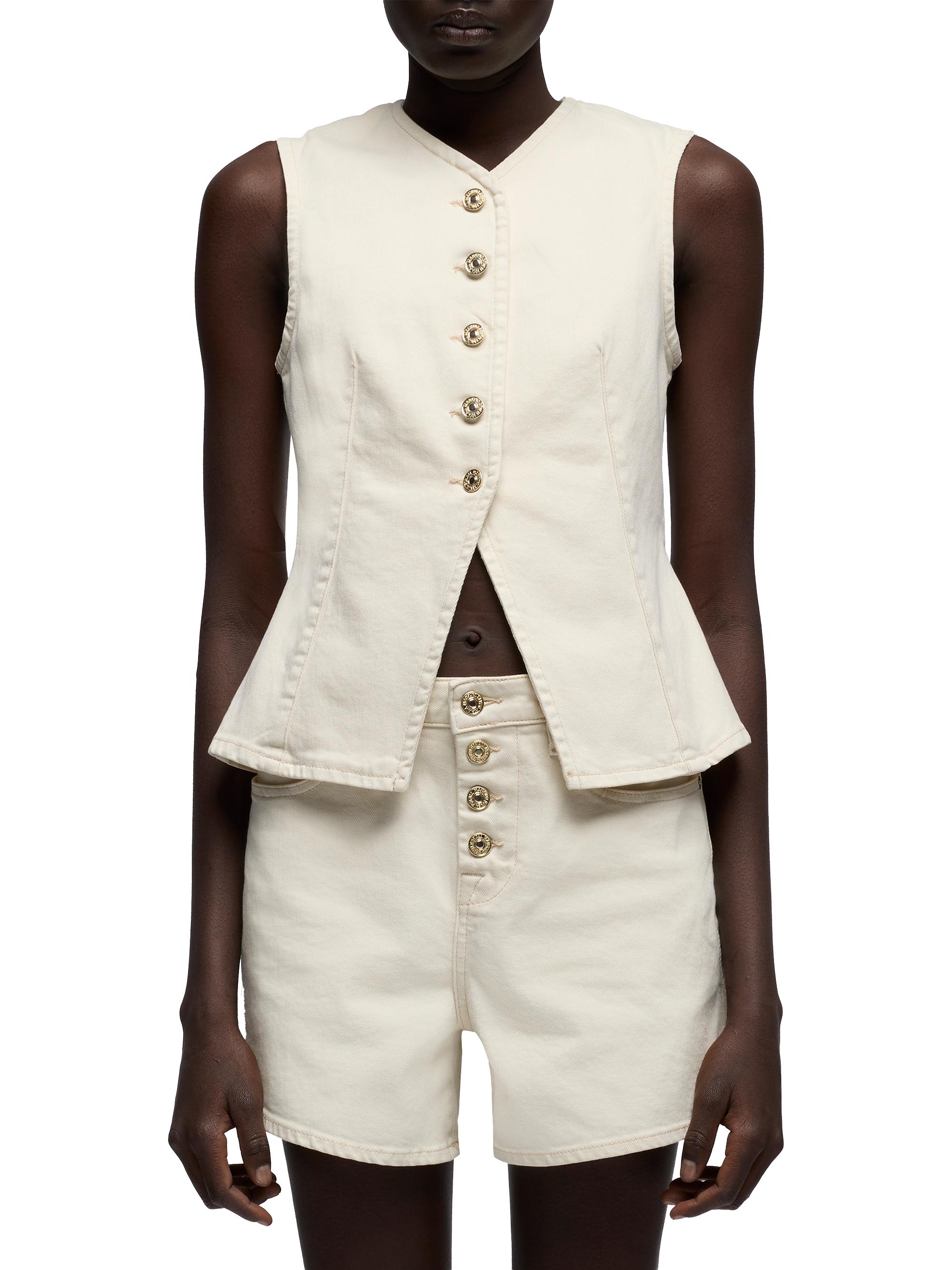 7 For All Mankind Women's Denim Vest - Moondust | Thumbnail 3