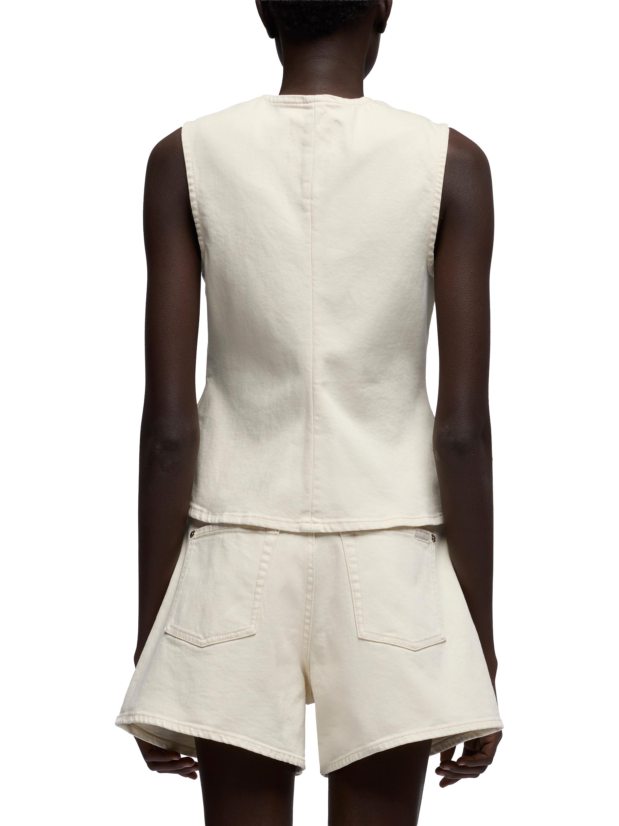 7 For All Mankind Women's Denim Vest - Moondust | Thumbnail 4