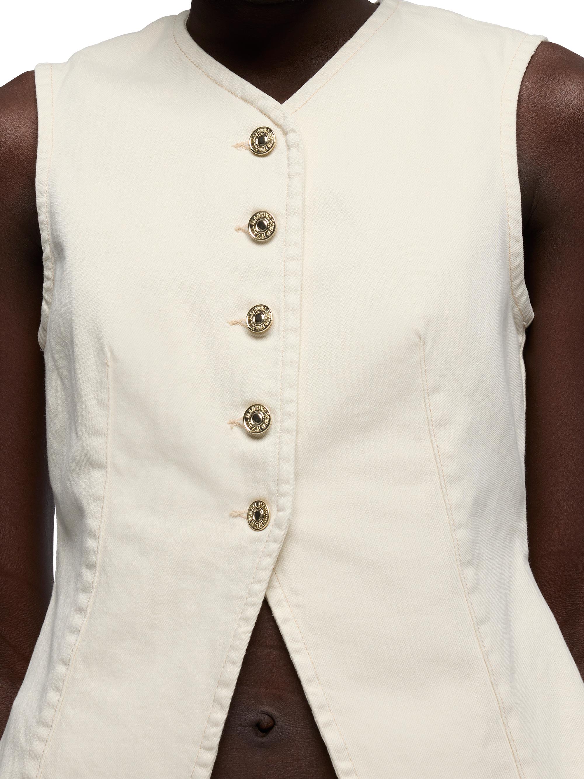 7 For All Mankind Women's Denim Vest - Moondust | Thumbnail 6