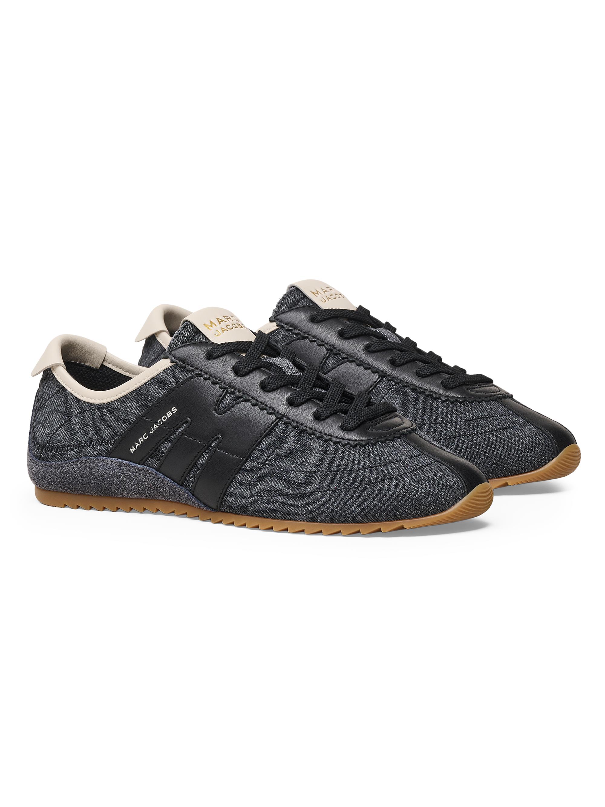 Marc Jacobs The 400 Bleecker Logo Denim Low-Top Running Sneakers